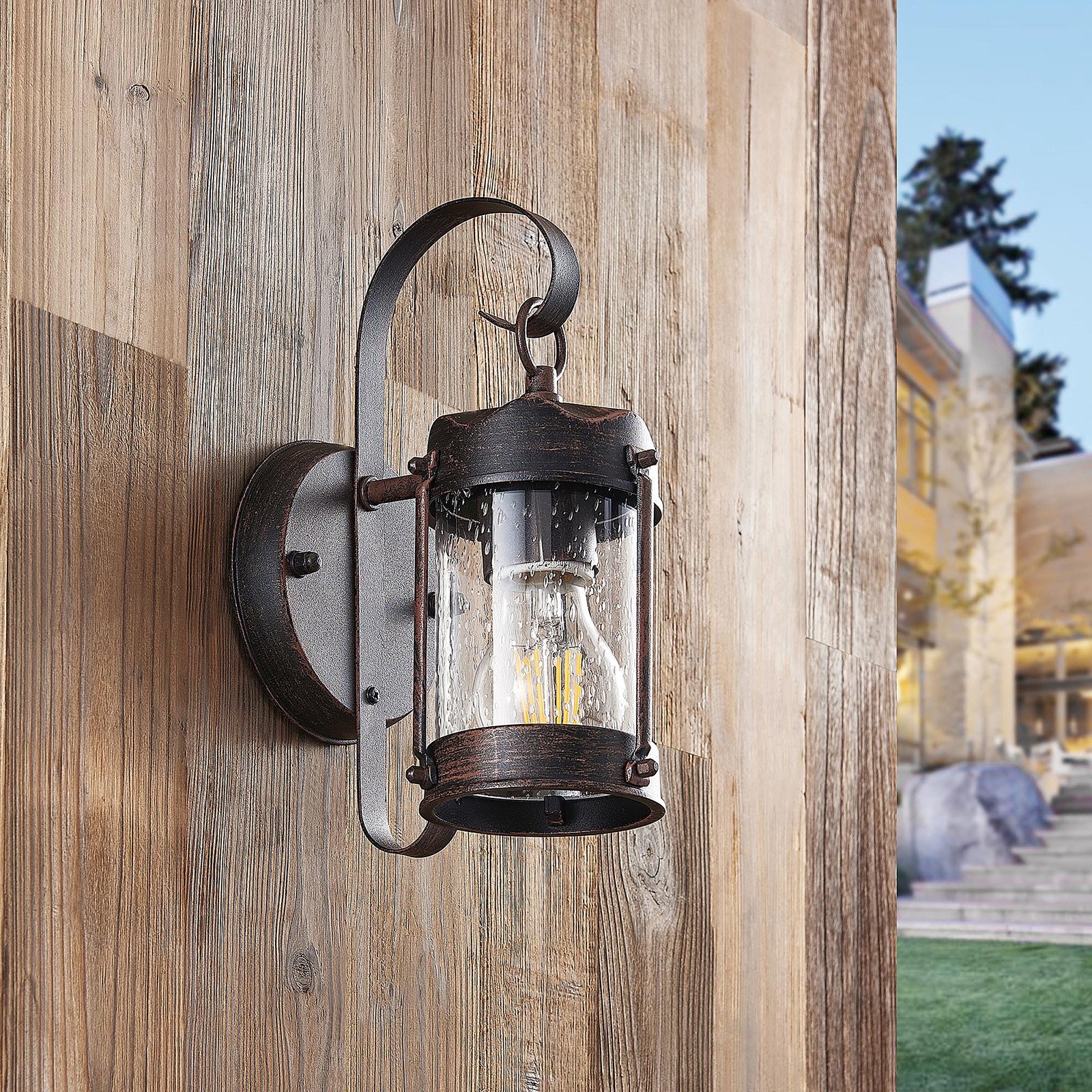 Farly Buiten Wandlamp Rust - Lindby
