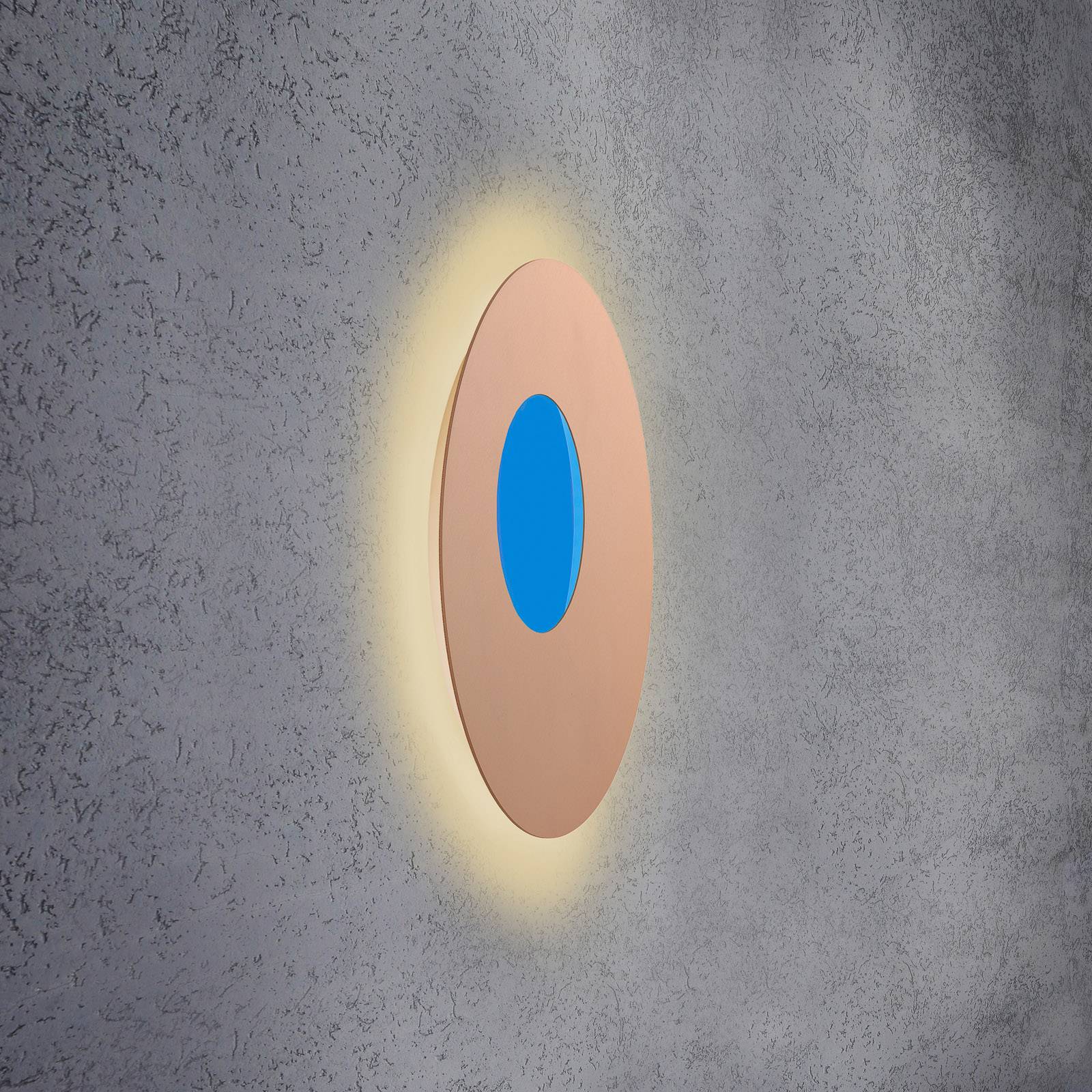 Escale Blade Open LED-Wandleuchte RGB+W rosé Ø59cm