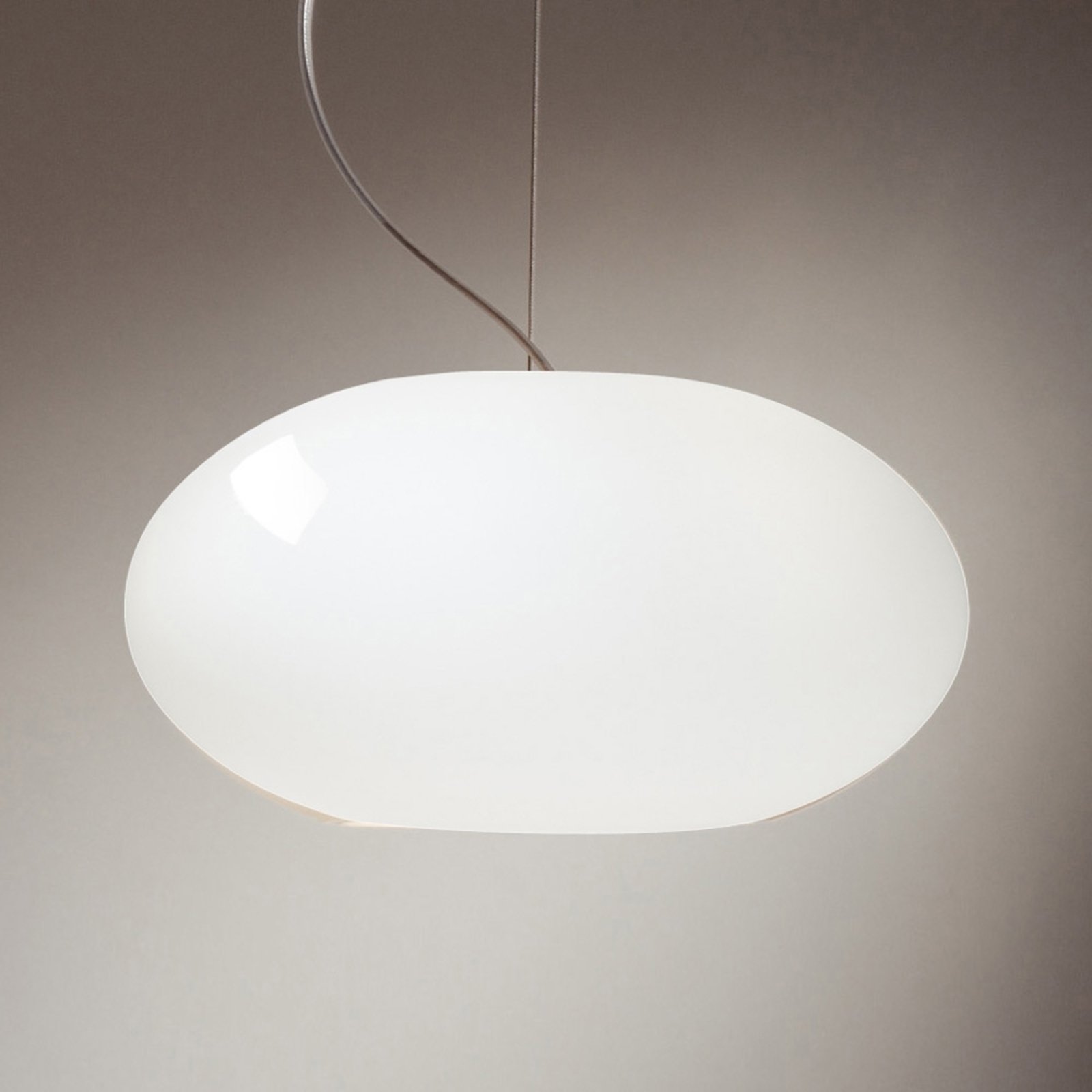 AIH - puristic pendant light 28 cm white lustrous