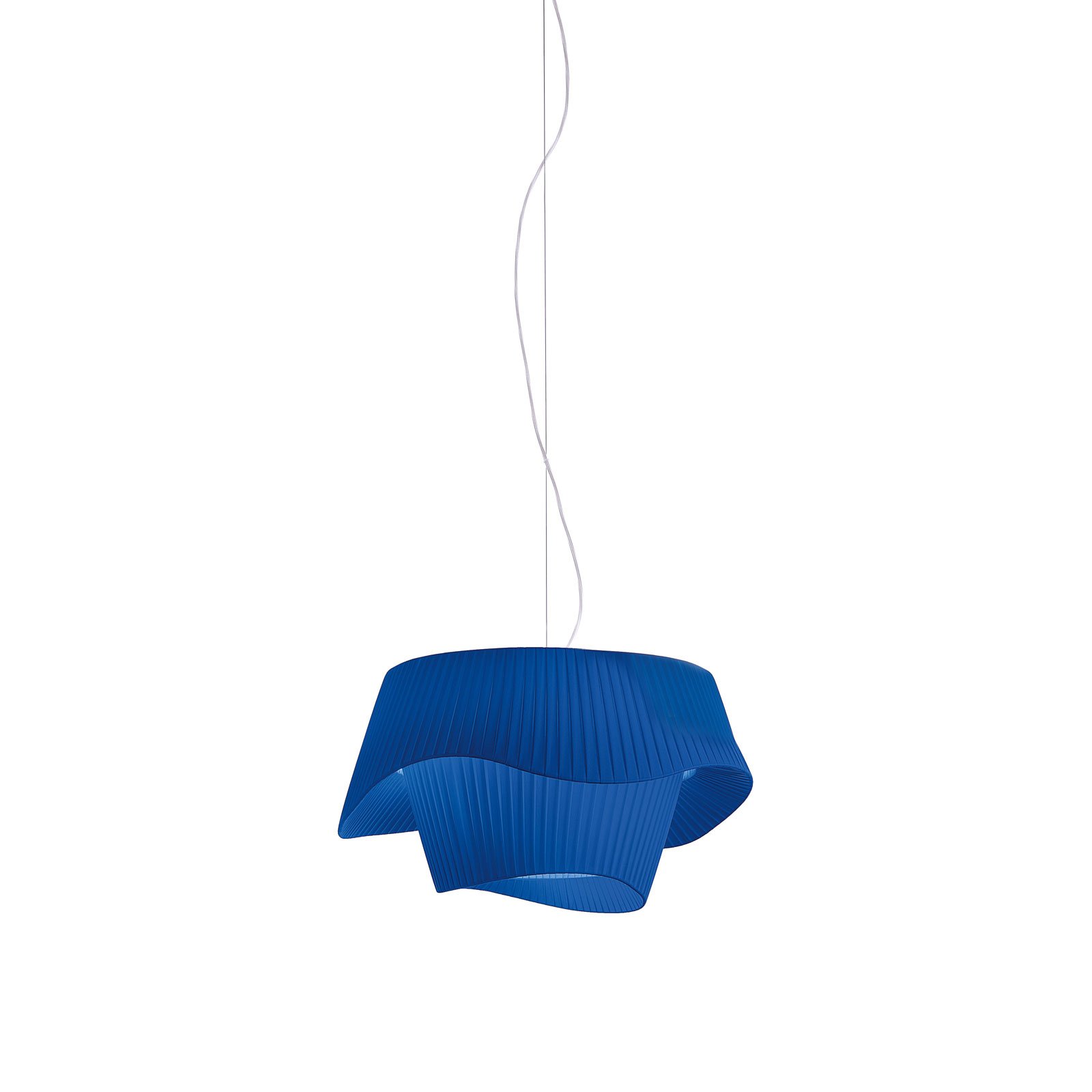 Modo Luce Cocó fabric hanging light Ø 60 cm blue