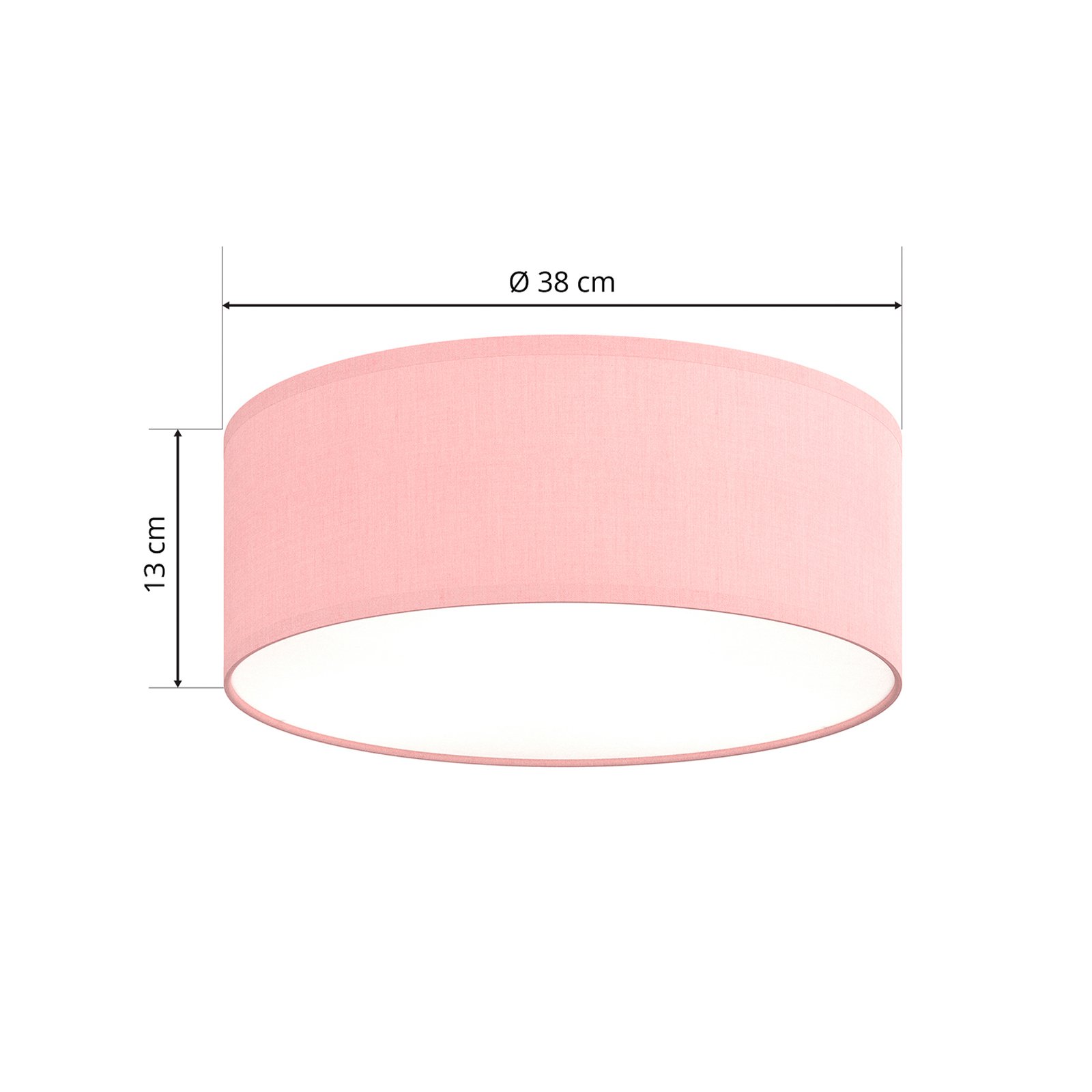 Rondo Kids loftslampe, Ø 38 cm, pink