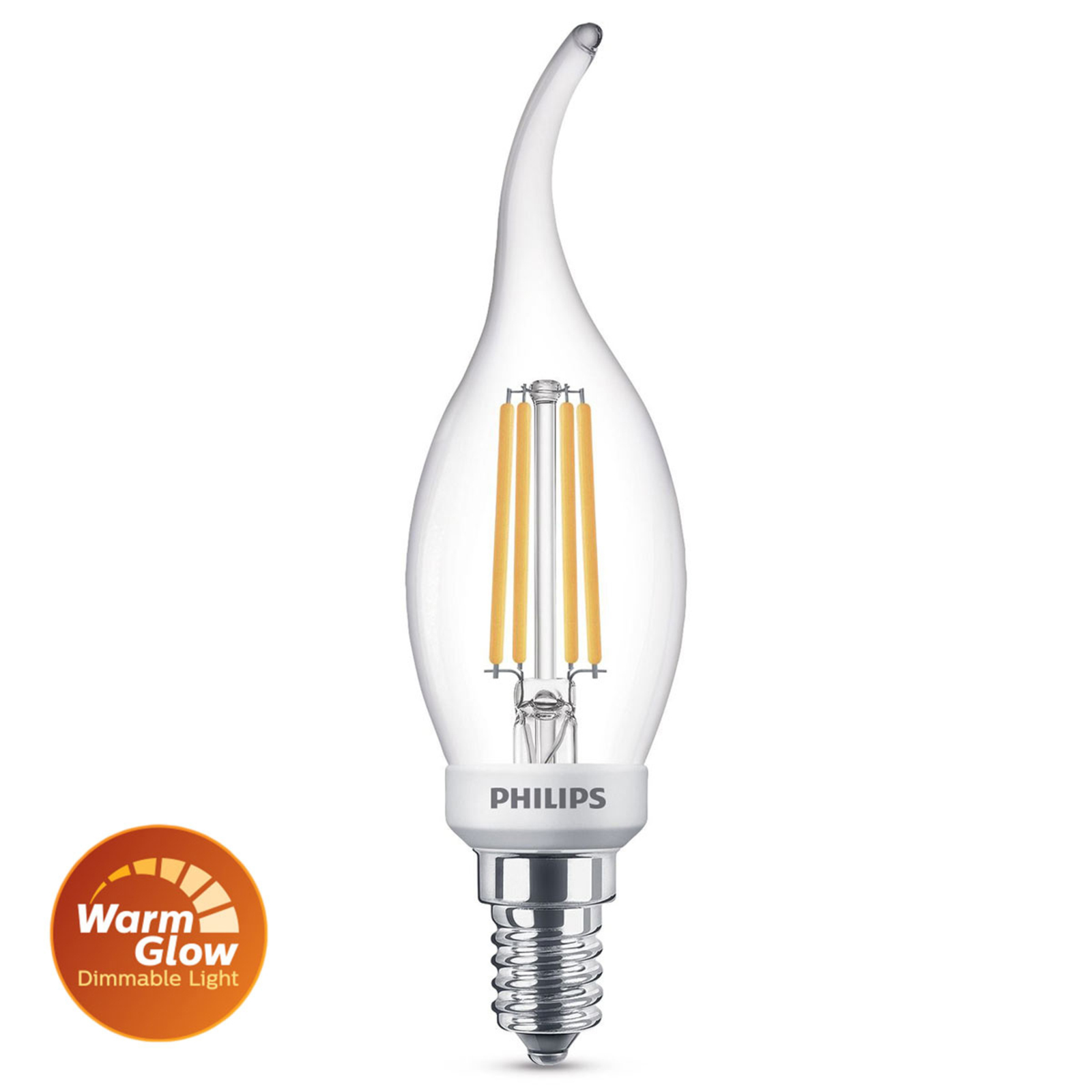 Philips LED-lampa BA35 3,4 W 2 700 K WarmGlow Ra90