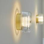 LOOM DESIGN Aplique de pared LED Glow acrílico dorado/claro Ø 16 cm