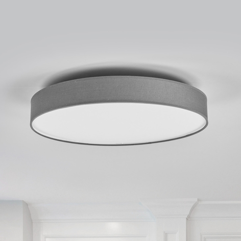 Plafonnier en tissu LED Saira, 50 cm, gris