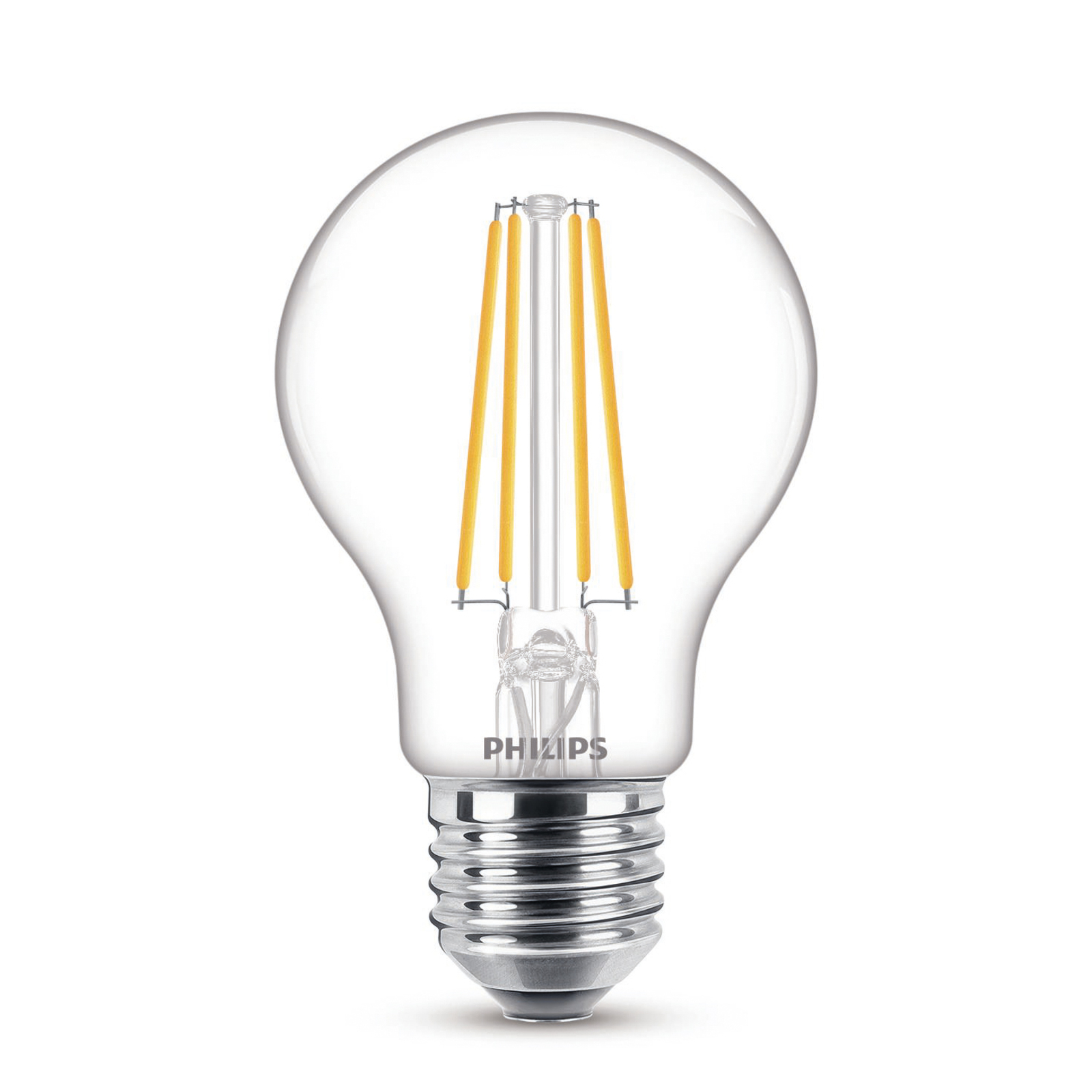 Philips LED bulb E27 7W 850lm 4,000K clear 6-pack