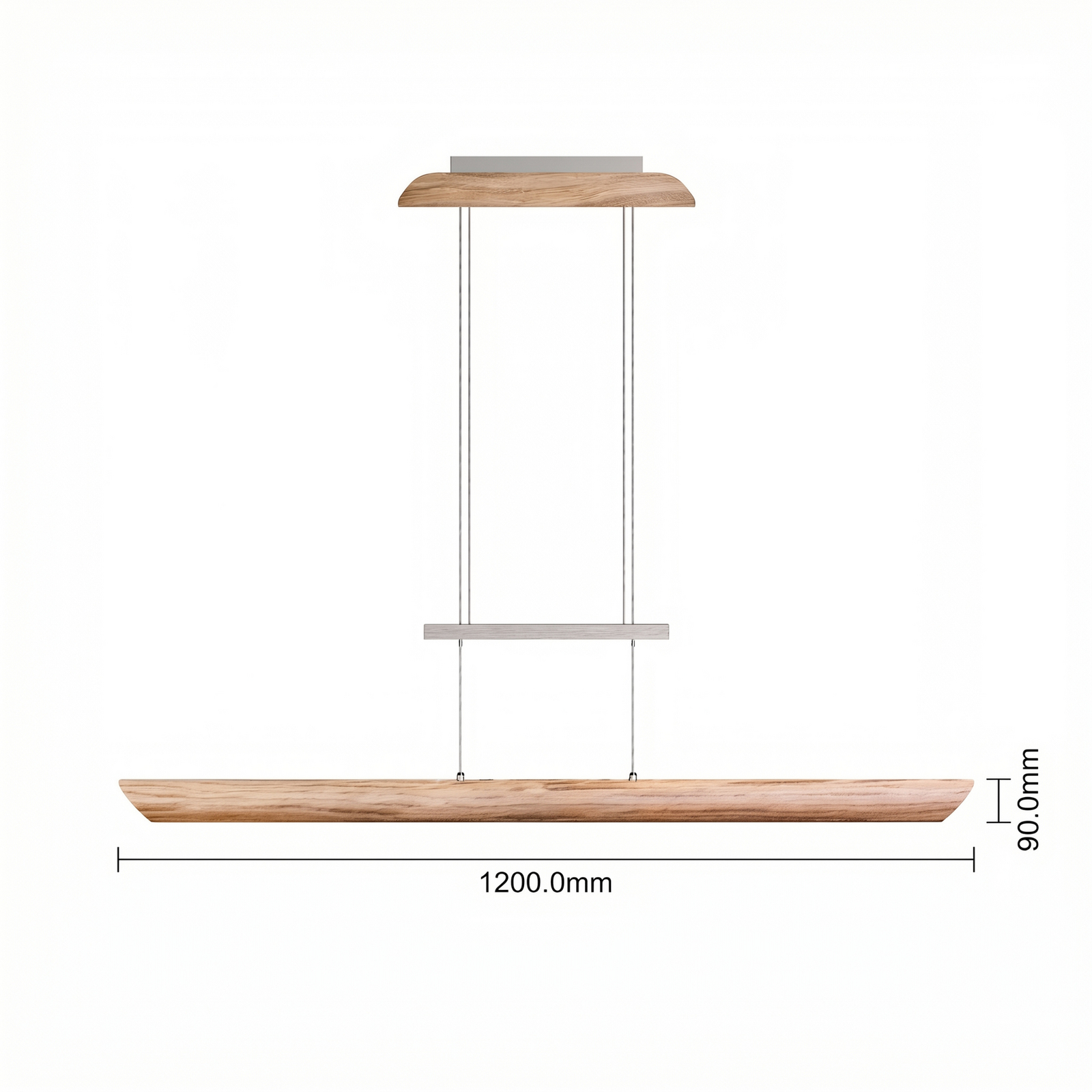 Suspension LED Colombia S, chêne naturel