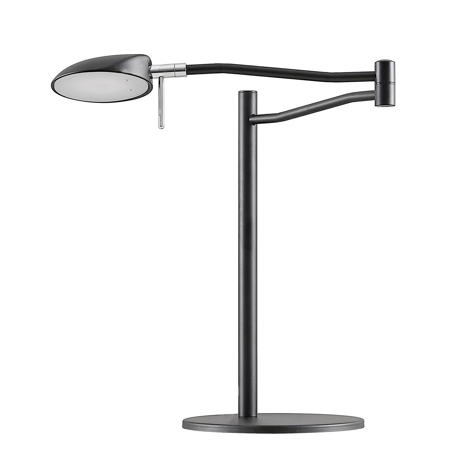 Lucande Dessania LED da scrivania, flessibile, per studio / ufficio, ferro, alluminio, 6 W, larghezza: 18 cm, altezza: 37 cm