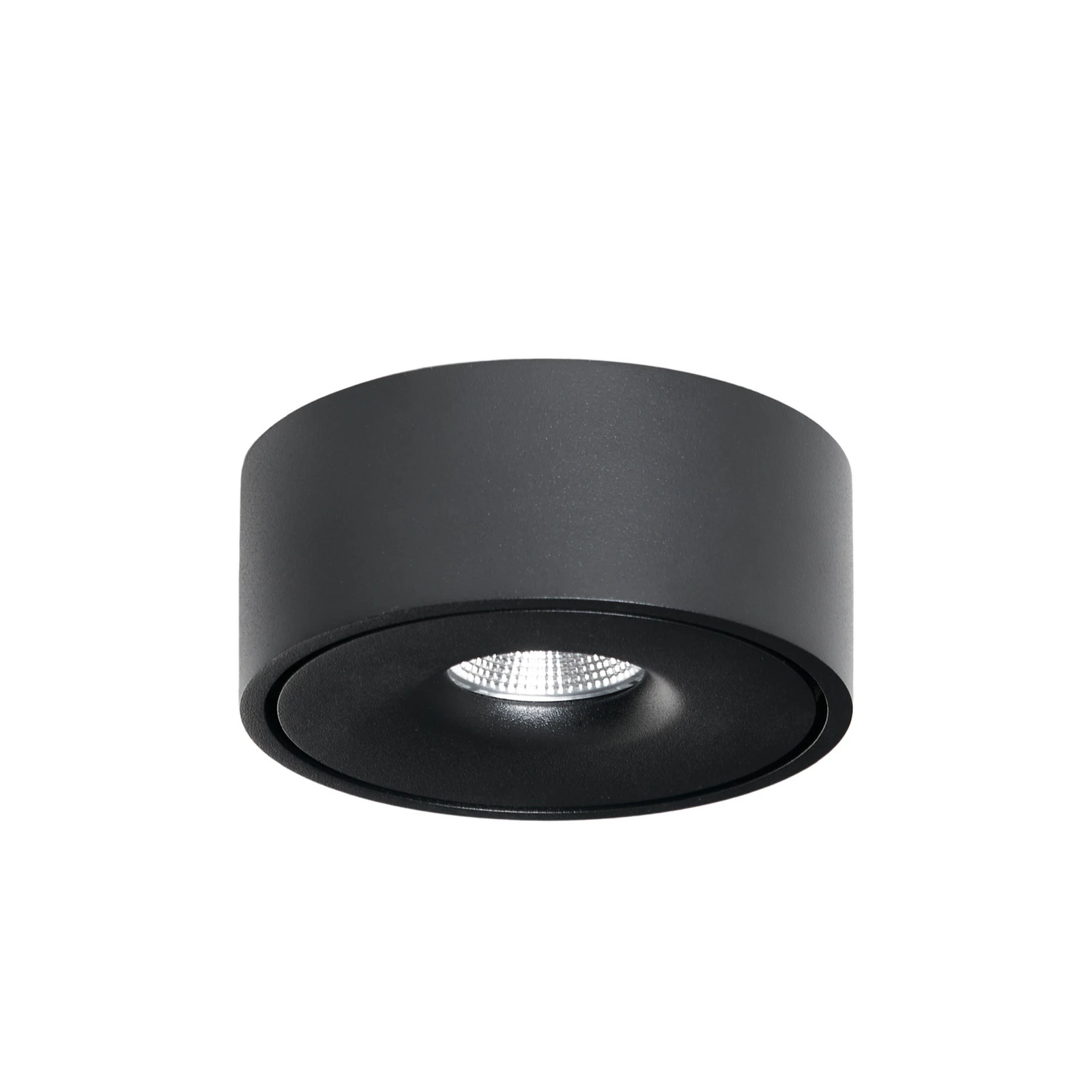Arcchio LED-laelamp Rotari, Ø 12 cm, üles- ja allavalgustus, must