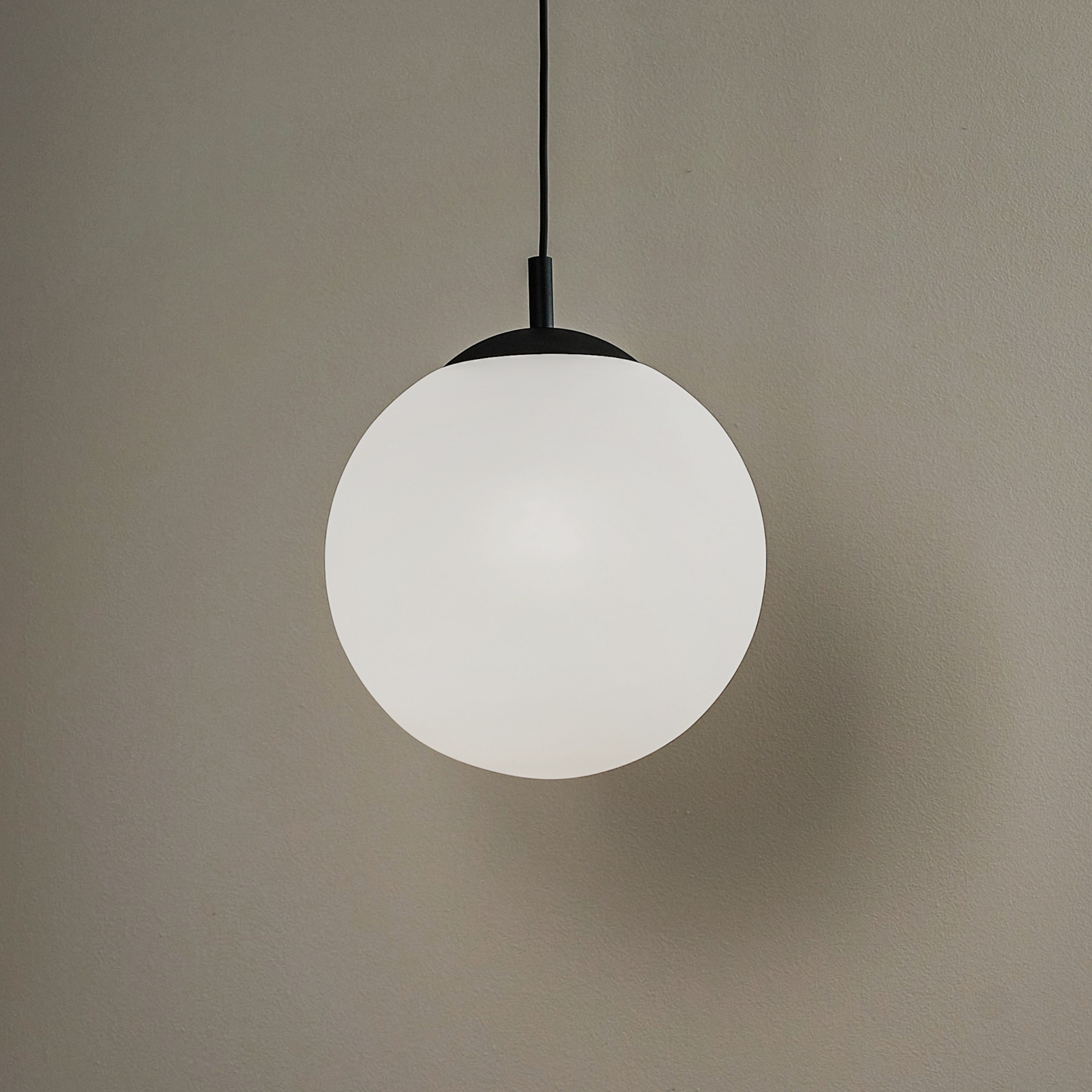 Żyrandol Maxi, Ø 30 cm, 1-punktowa, klosz szklany