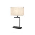 Ann table lamp, rectangular, linen lampshade sand