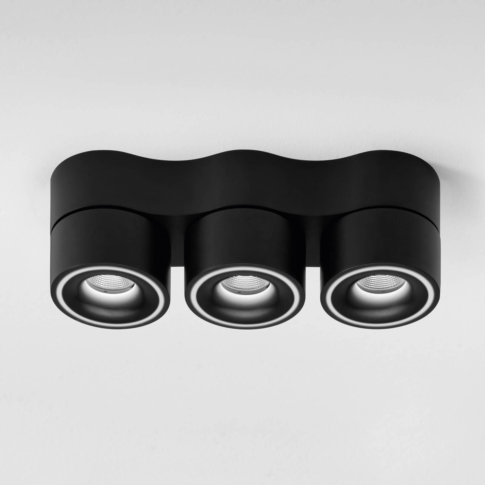 E-shop Egger Clippo Trio bodové LED, čierna, stmievateľné