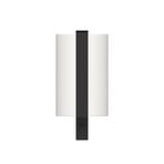 Candeeiro de parede OKOLO preto, Ø 16 cm, metal/tecido, E27-LED - GRUPA