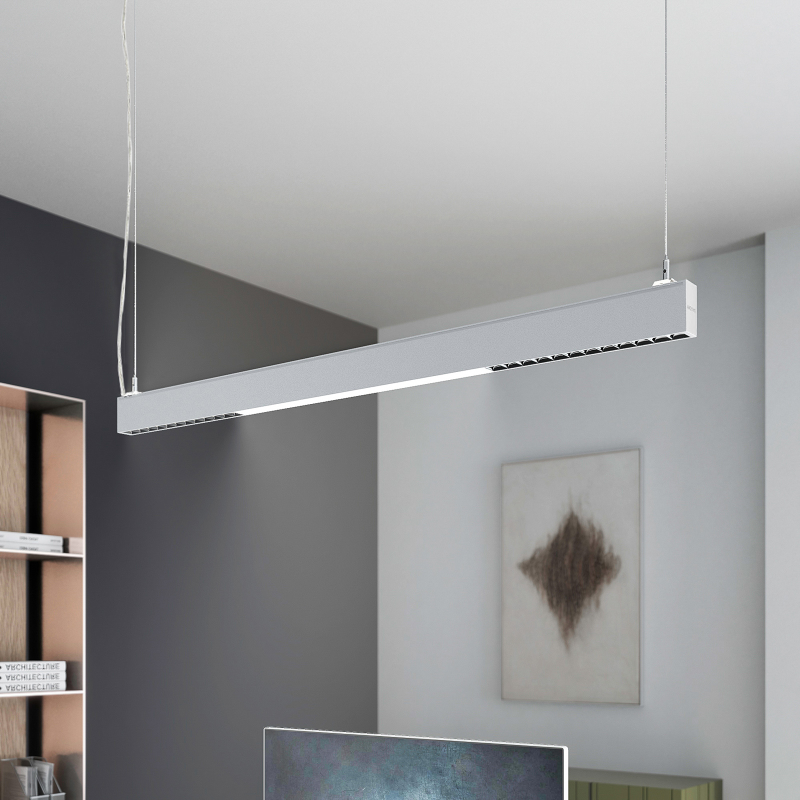 Arcchio Ingura LED-hengelampe for kontor, hvit