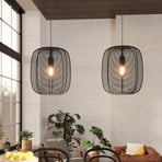 Rinroe-riippuvalaisin, pituus 90 cm, musta, 2-valo, teräs