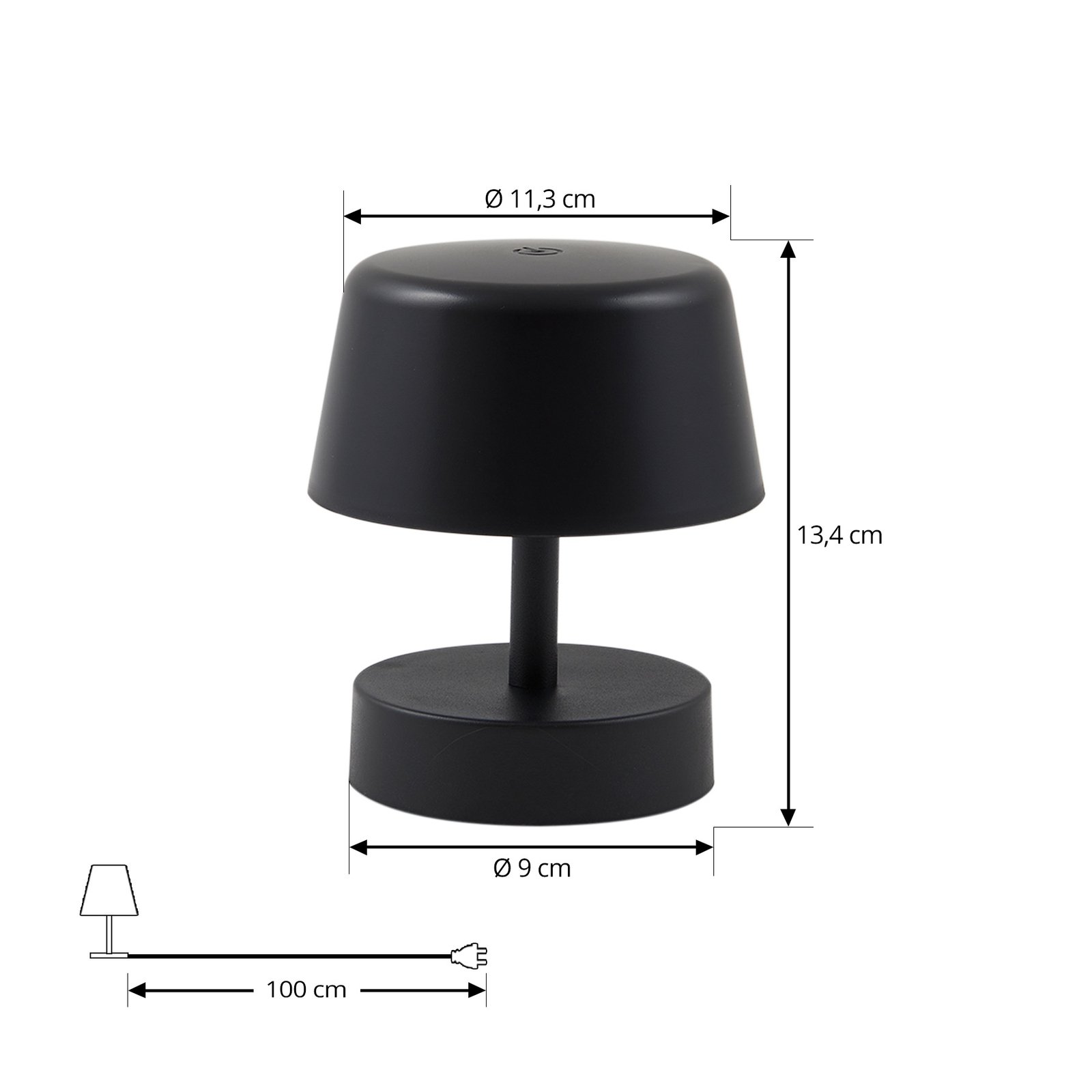 Nalani Portable Table Lamp IP44 Black - Lindby