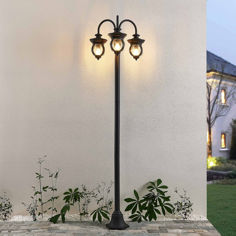 Lindby Farley lampadaire d'extérieur à 3 lampes