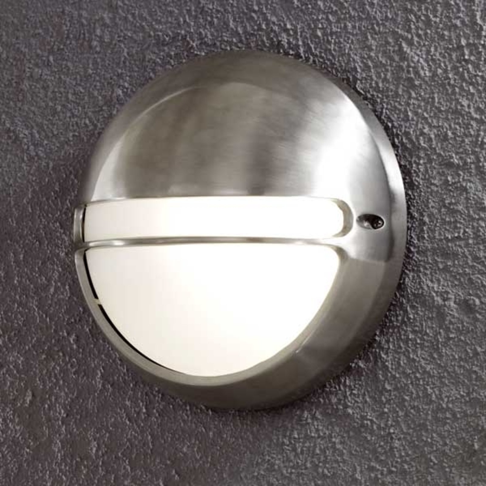 Konstmide Torino outdoor wall light in a round shape, aluminium, plastic, E27, 60 W, energy efficiency: A++