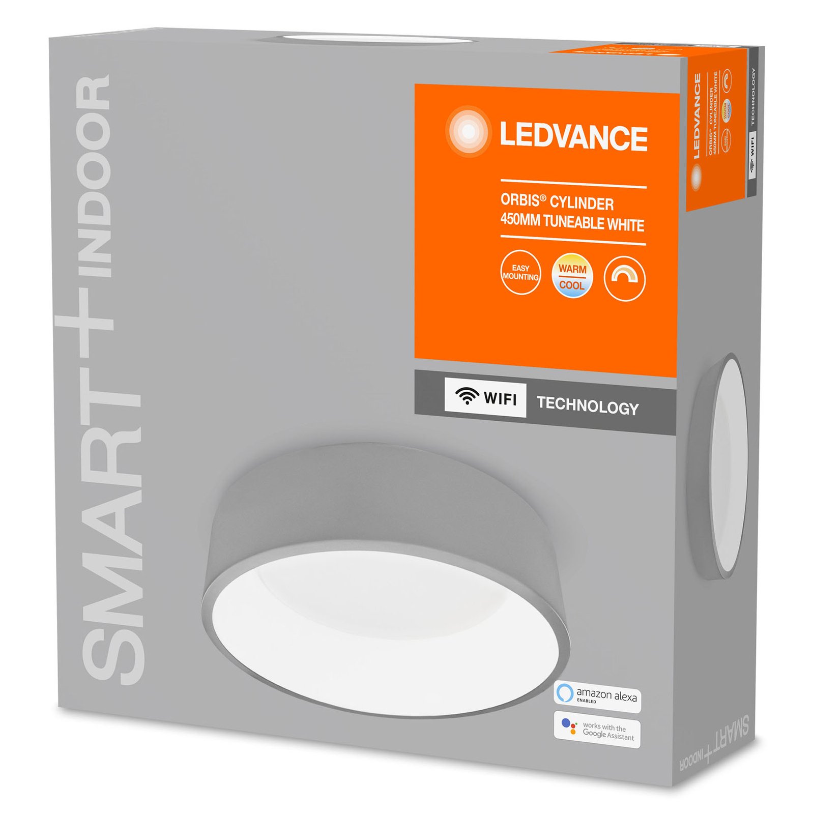 LEDVANCE SMART+ WiFi Orbis Cylinder CCT 45 cm sivá