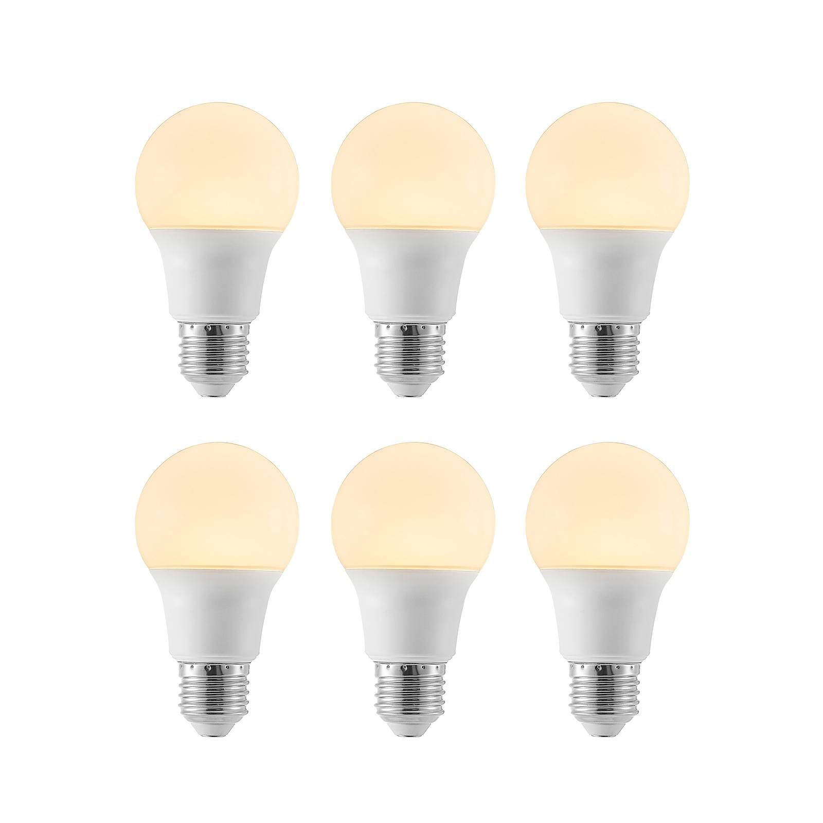 LED-Lampe E27 A60 8W 3.000K opal, 6er-Set