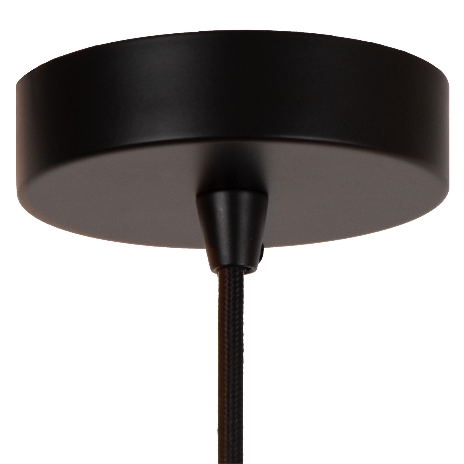 Lámpara colgante Almelo, 1 luz, negro/oro, metal