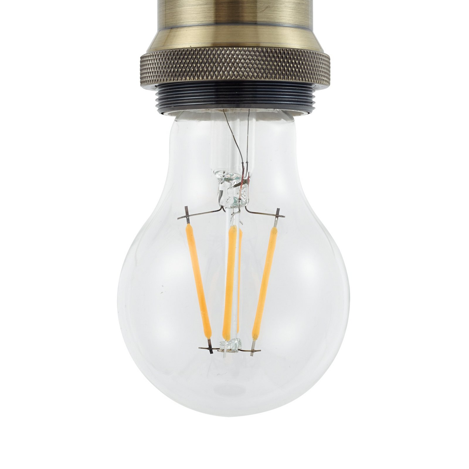 Hattie pendant light, E27 socket, Ø 5 cm, brass, metal - Lindby