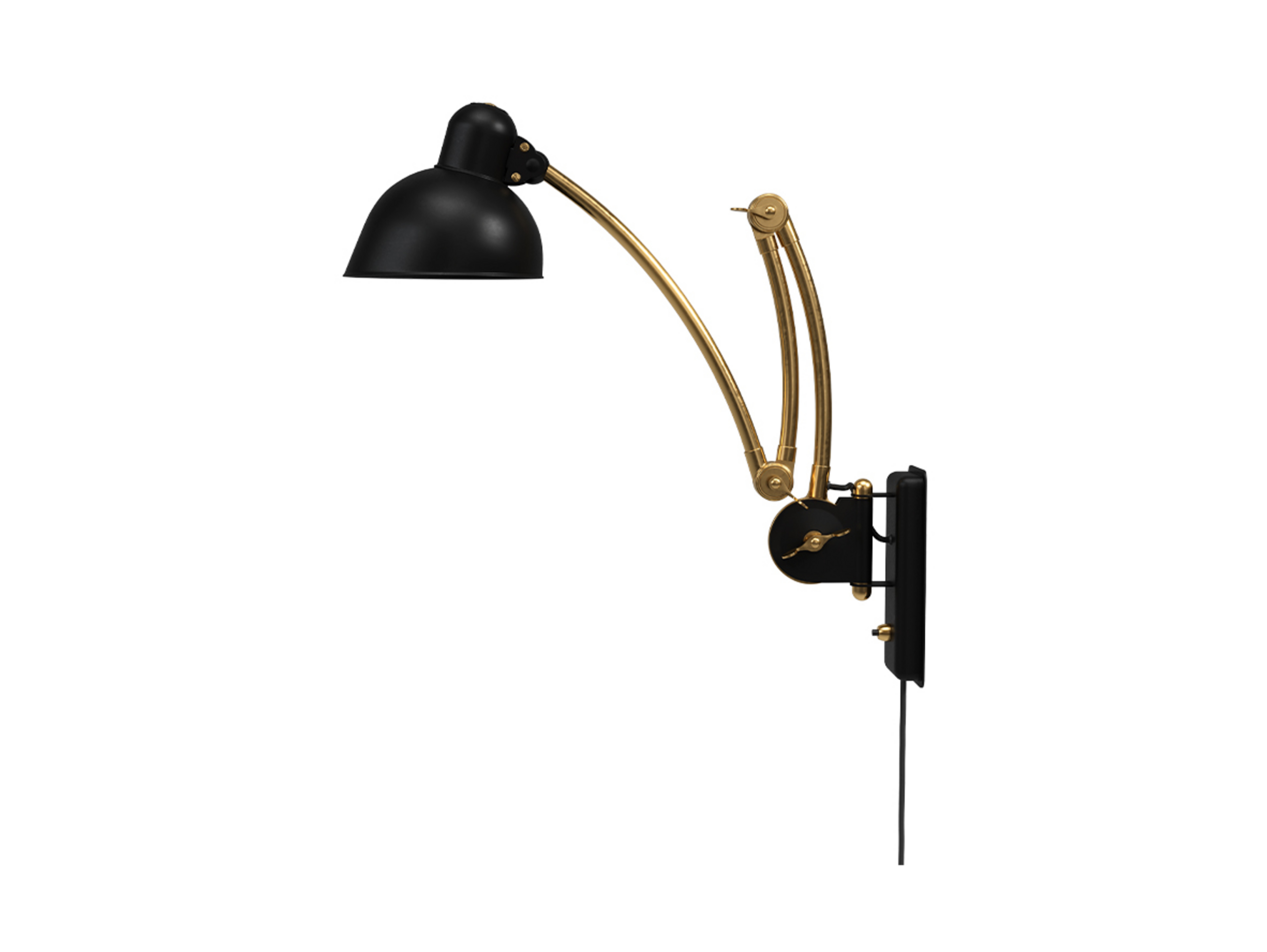 KAISER idell 6559-W Wandlampe messing/schwarz - Fritz Hansen