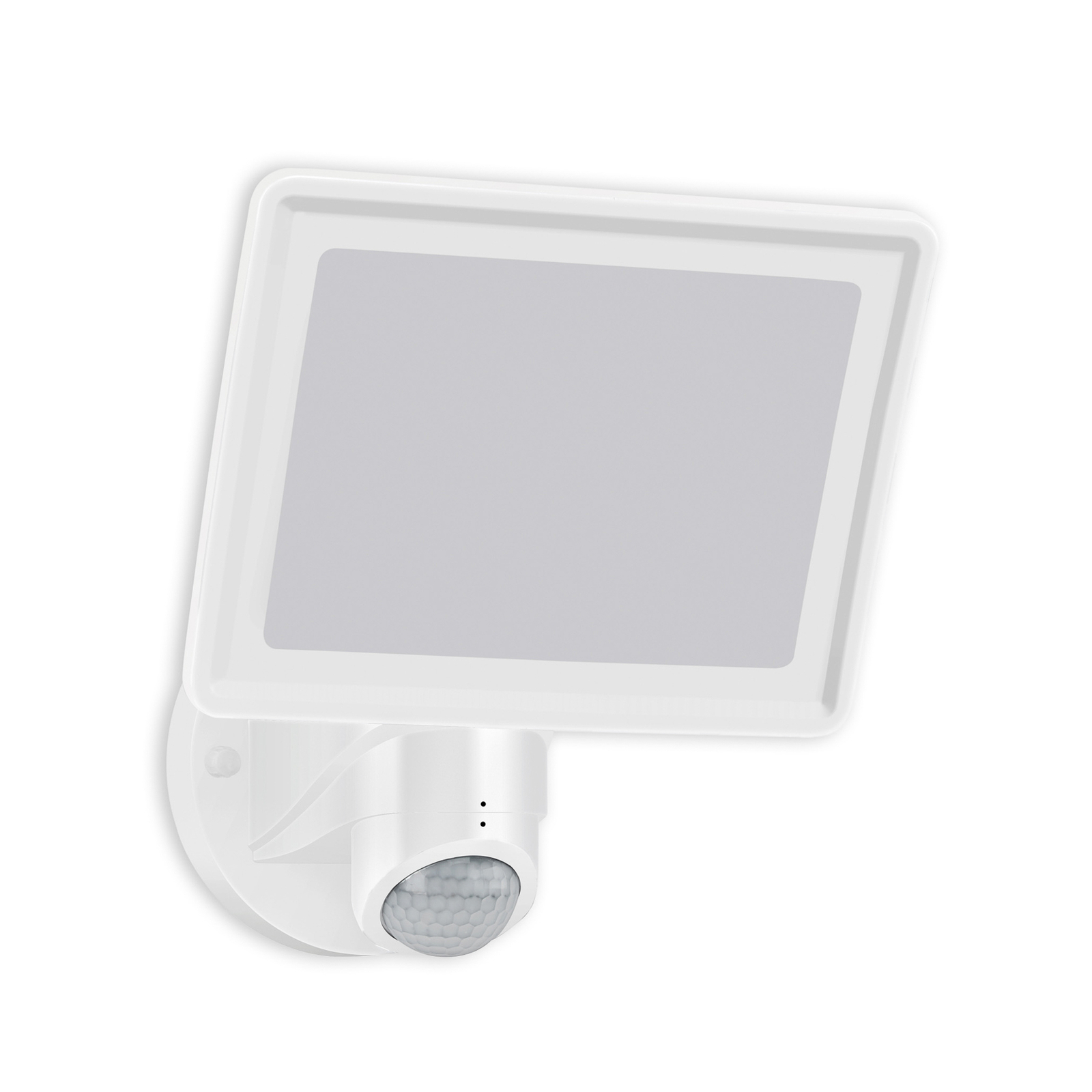 Lagos LED outdoor wall light with sensor, white