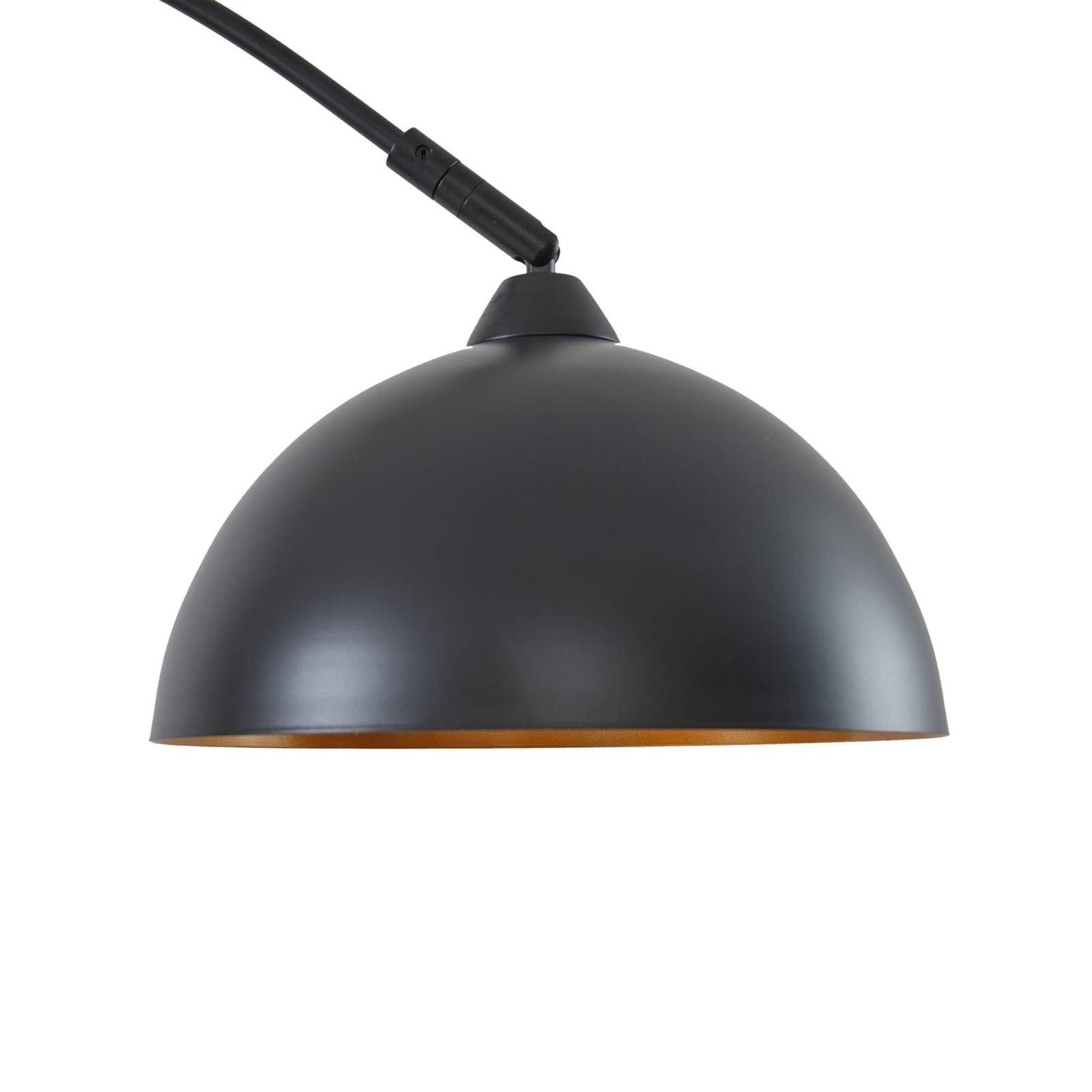 Lampa stojąca Lindby Tonka, czarny/złoty, metal, Ø 25 cm