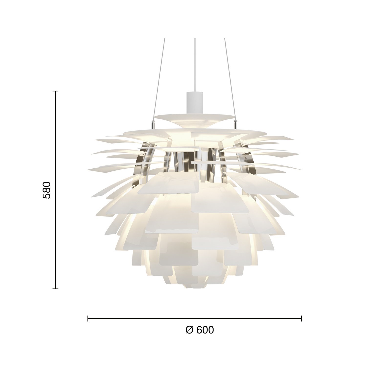 PH Artichoke Hängelampe Ø60cm 2.700K weiß - Louis Poulsen PH Artichoke Hängelampe Ø60cm 2.700K weiß - Louis Poulsen