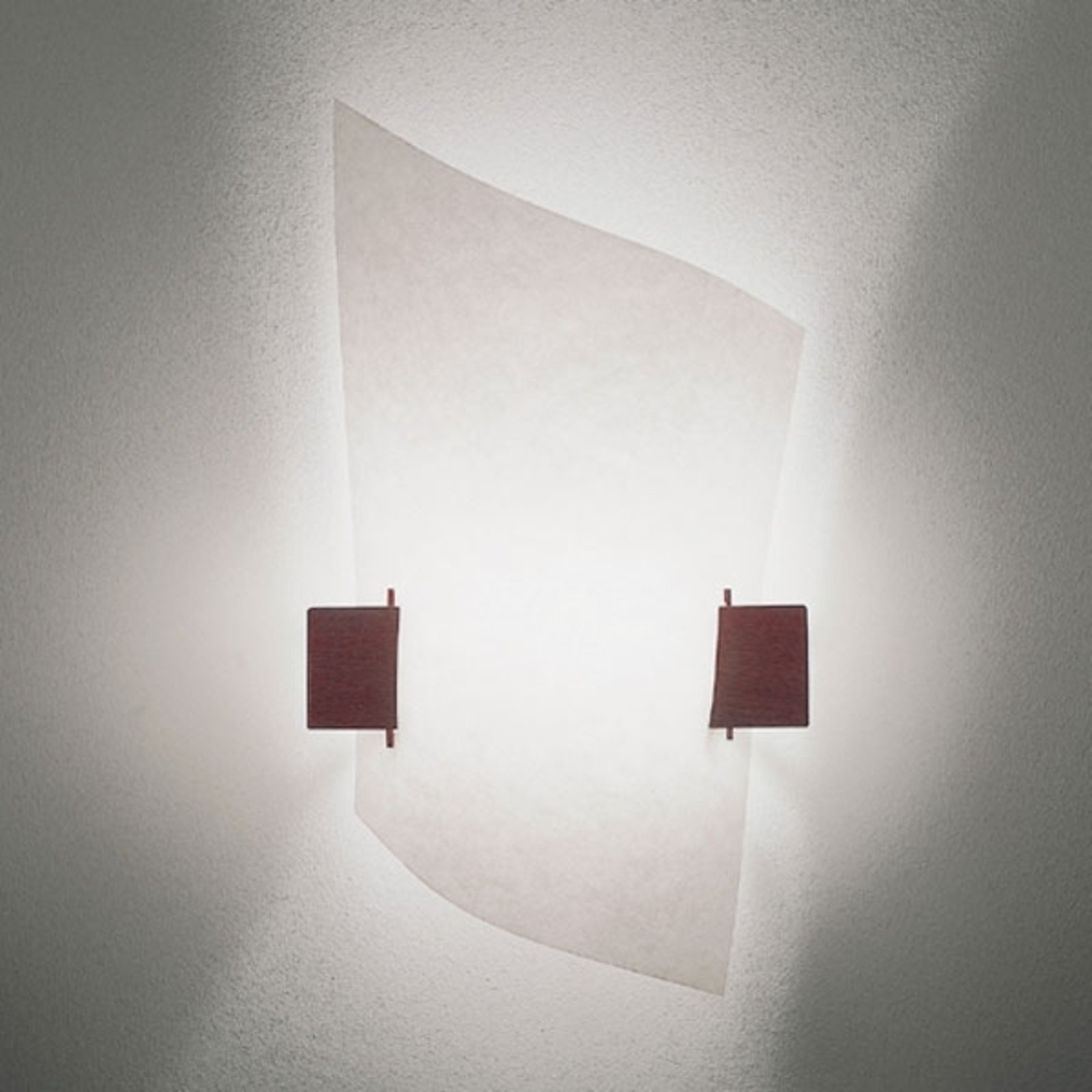 Designer wall light PLAN B with dark wood