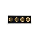 Nástenné LED svetlo Fasi Della Luna, čierna/zlatá