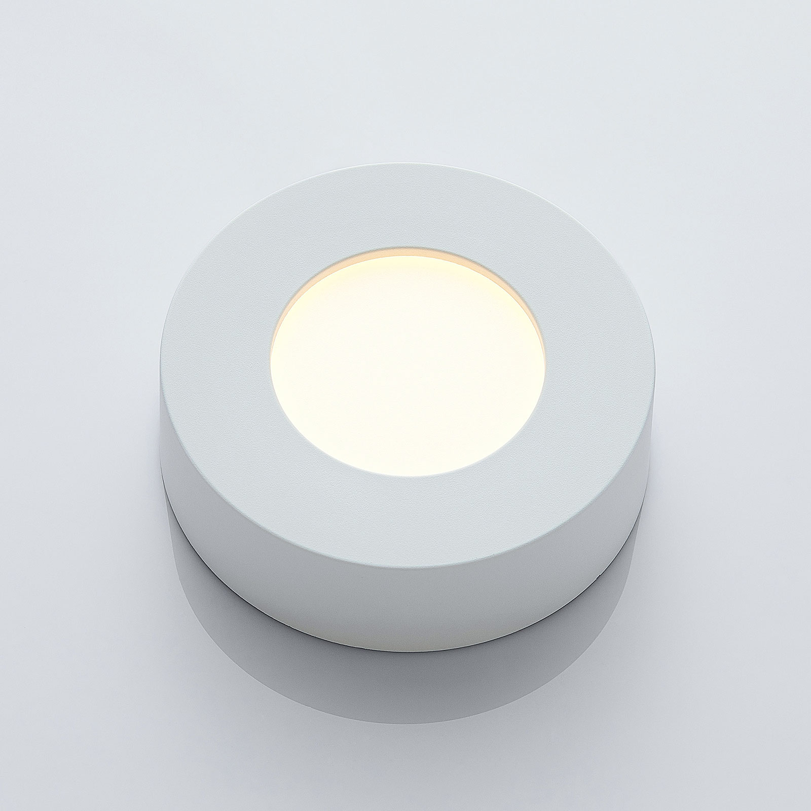 LED-taklampe Marlo, hvit, 3 000 K rund 12,8cm