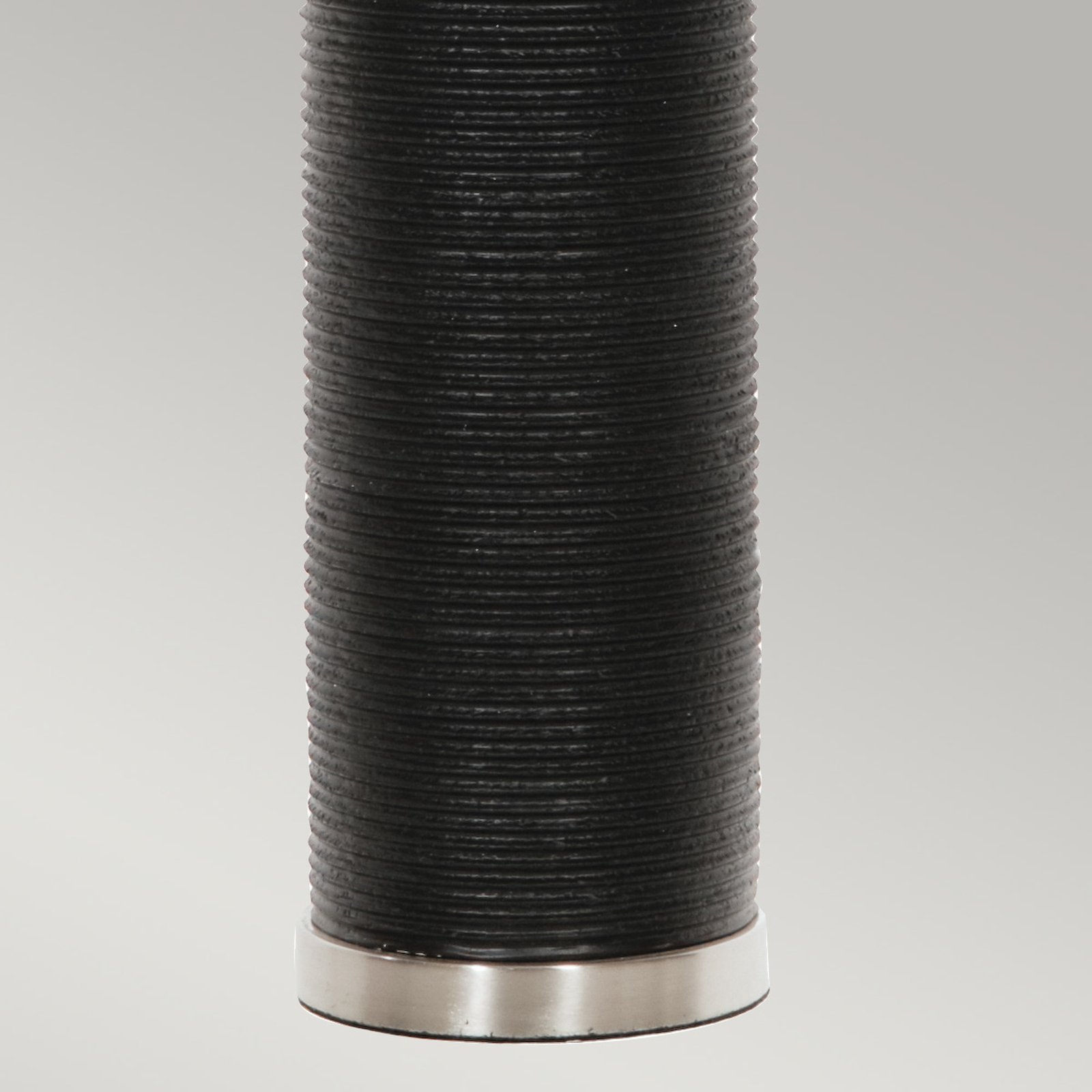 Textil-Tischleuchte Ripple Fuß schwarz/Schirm weiß
