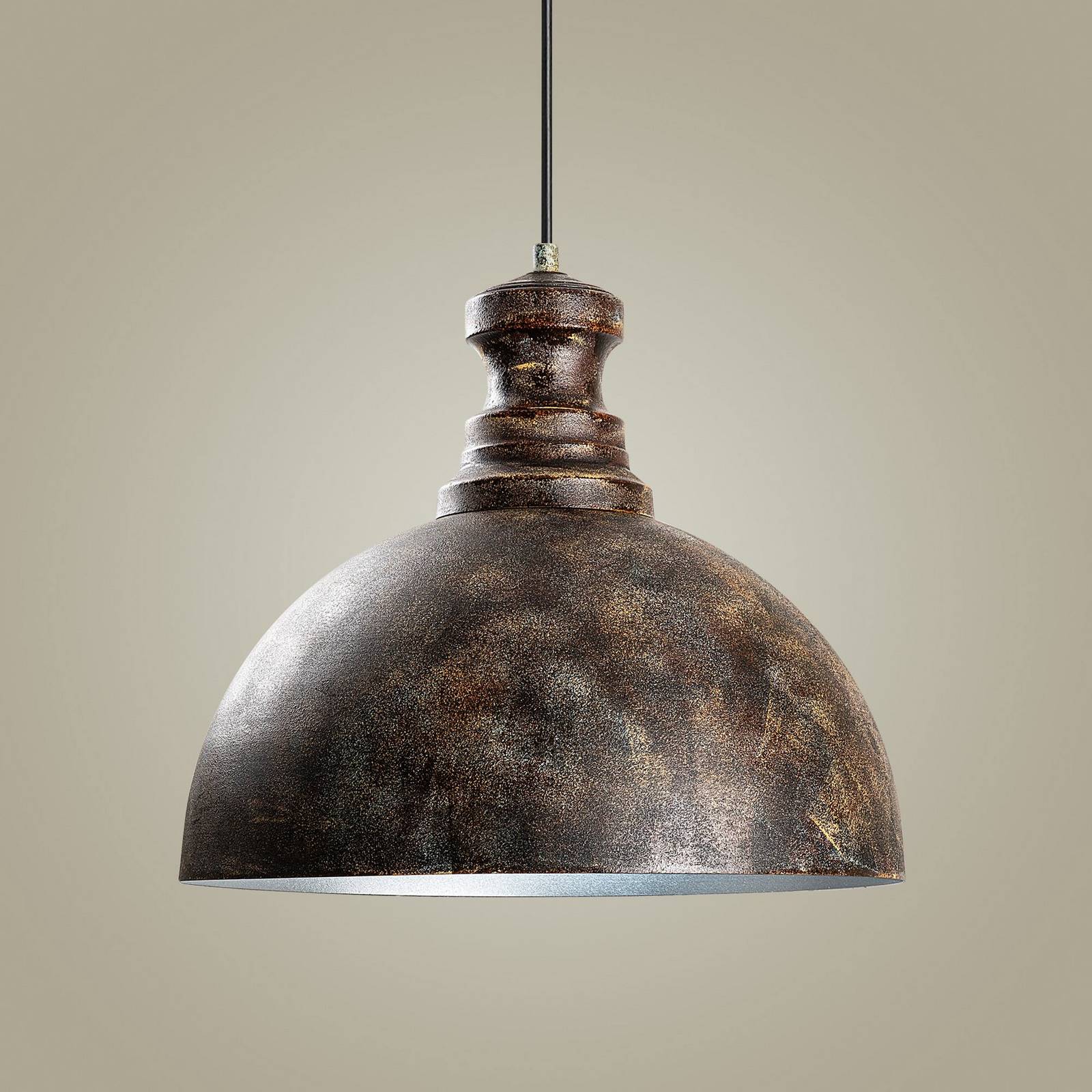 Lampa wisząca Saglam, 1-punktowa, postarzany mosiądz, metal, Ø 40 cm