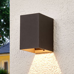 Mikka mørkegrå utendørs LED vegglampe