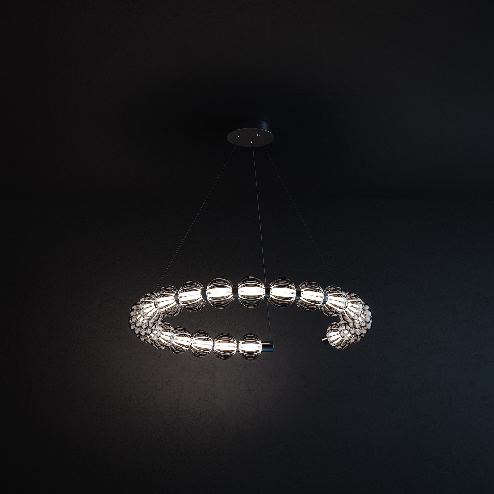 Maytoni Amulet -LED-riippuvalo, vaakasuora, Ø74 cm