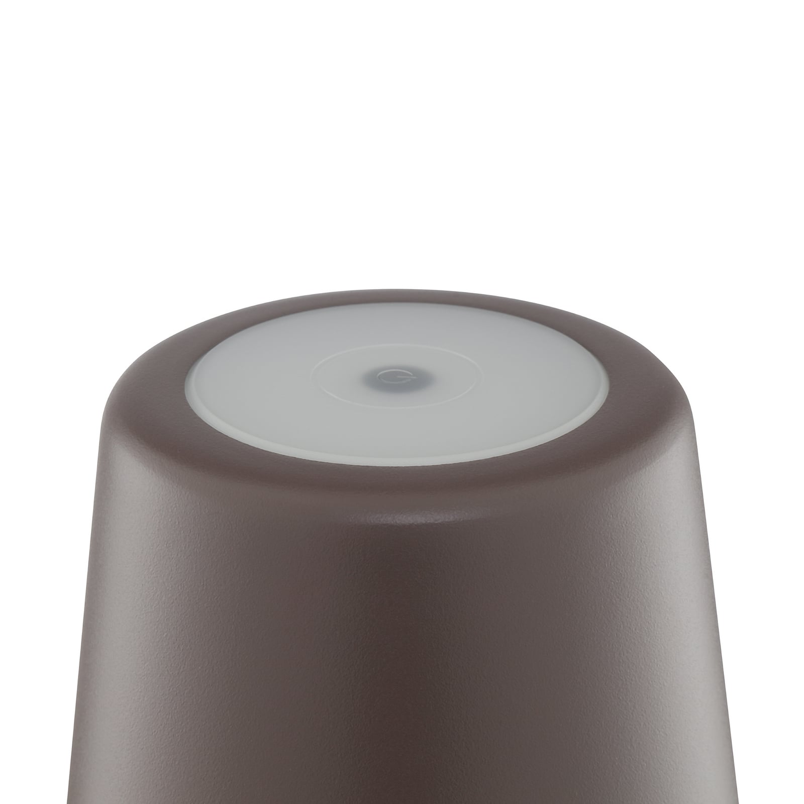 Lampe à poser LED rechargeable Kaami, marron, hauteur 37 cm, IP44, à intensité