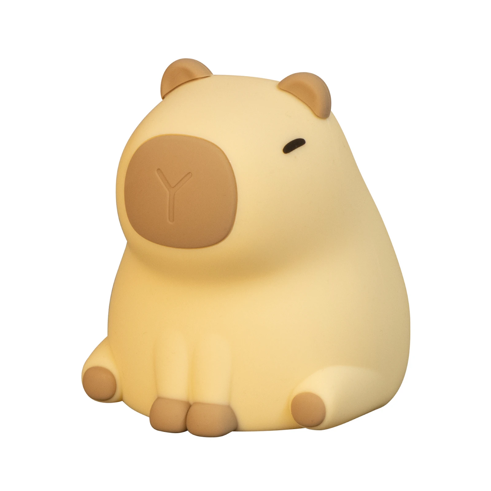 LED-Akkuleuchte Piggy, braun, Höhe 12 cm, Silikon