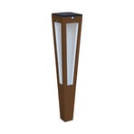 Torche solaire LED Tinka capteur, 62 cm, corten