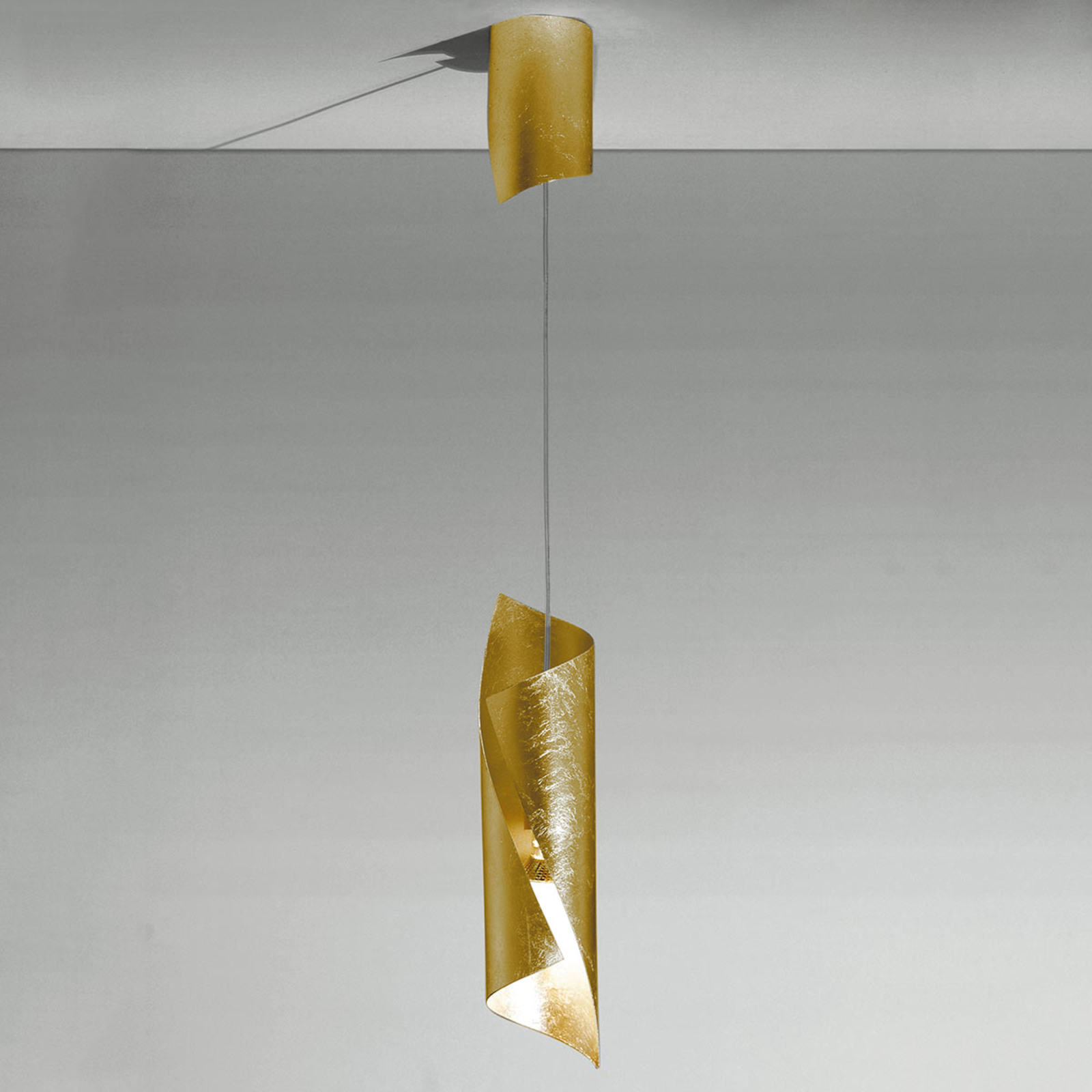 Knikerboker Hué LED-es függőlámpa 8x37 cm arany levéllel