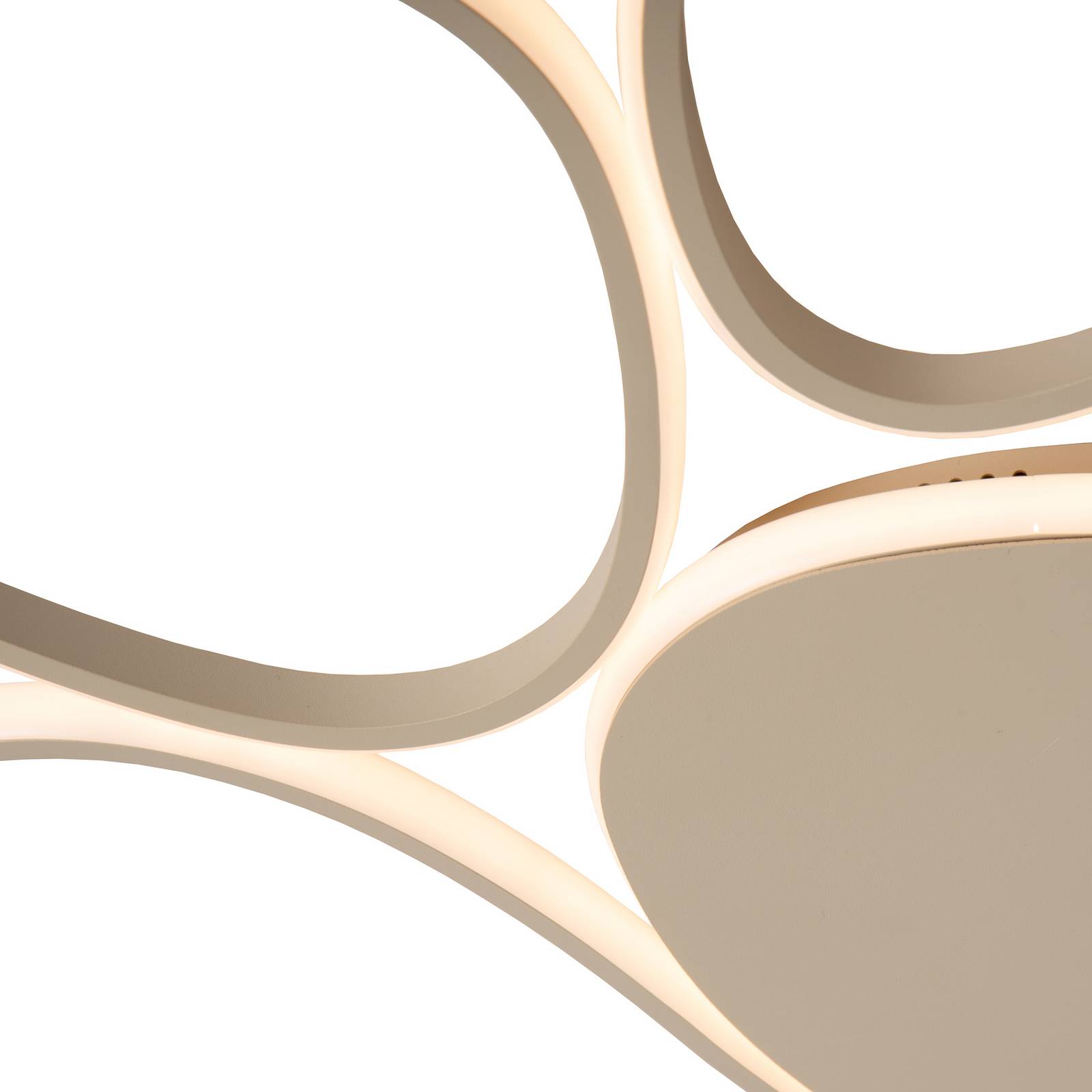 LED-Deckenlampe Samling, Länge 90 cm, taupe, Metall günstig online kaufen