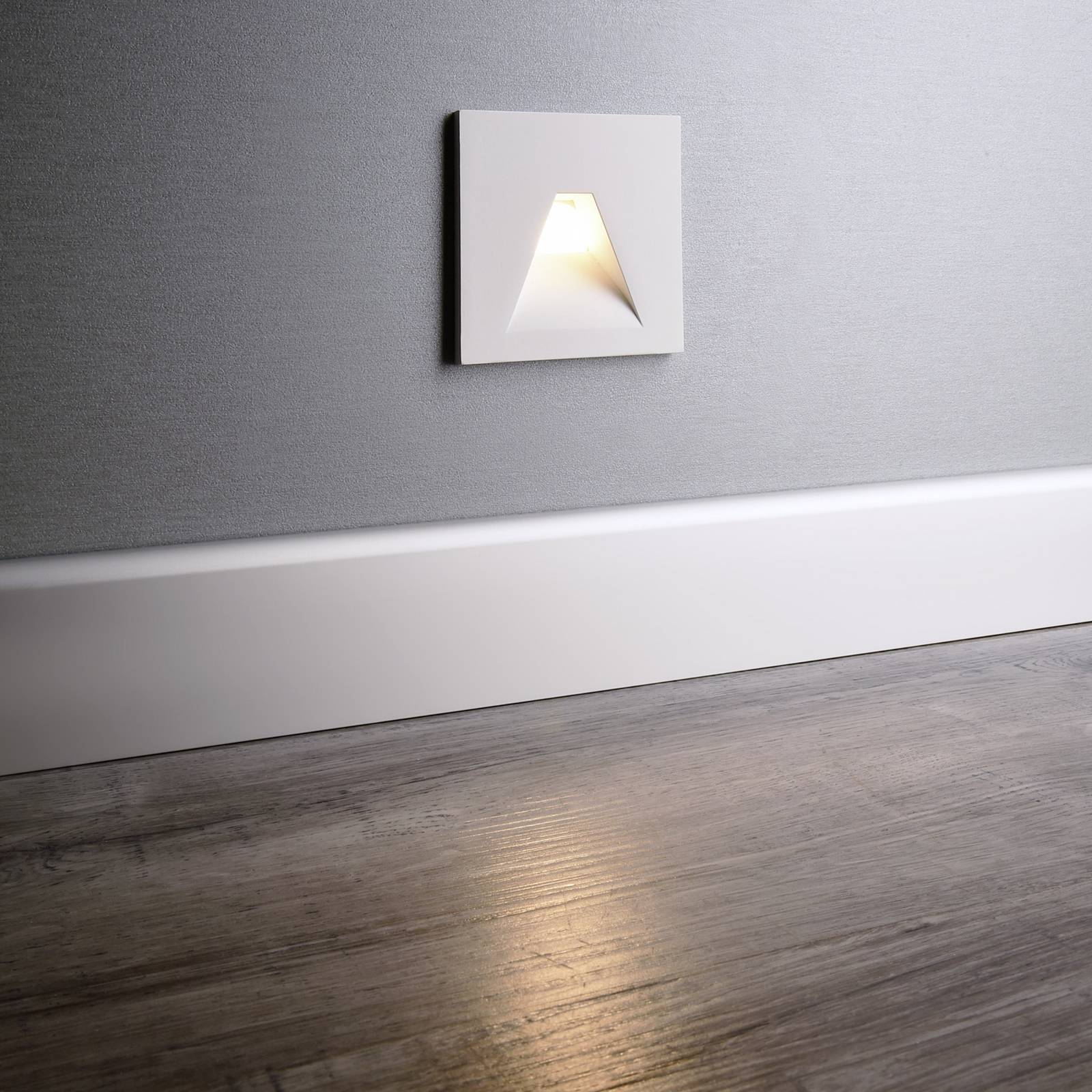 LED-Wandeinbaulampe SET Alwaid, weiß 8 x 8 cm Winkel 2.700 K günstig online kaufen