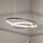 HOOP LED pendant light, 51 W, Ø 60 cm, 4,000 K, gold