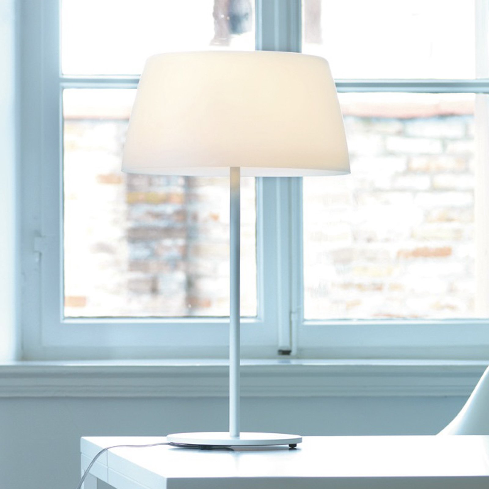 Prandina Ginger T30 bordslampa, vit, Ø 36 cm