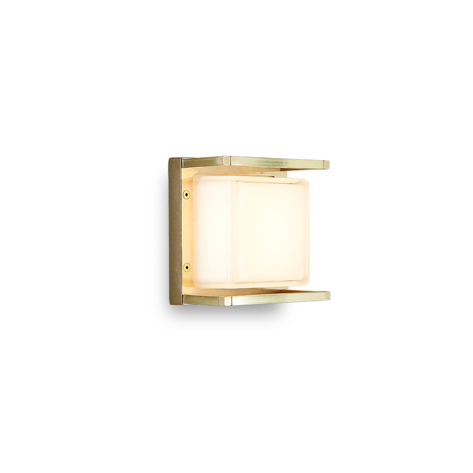 LED-Außenwandleuchte Ice Cubic 3405 aus Messing