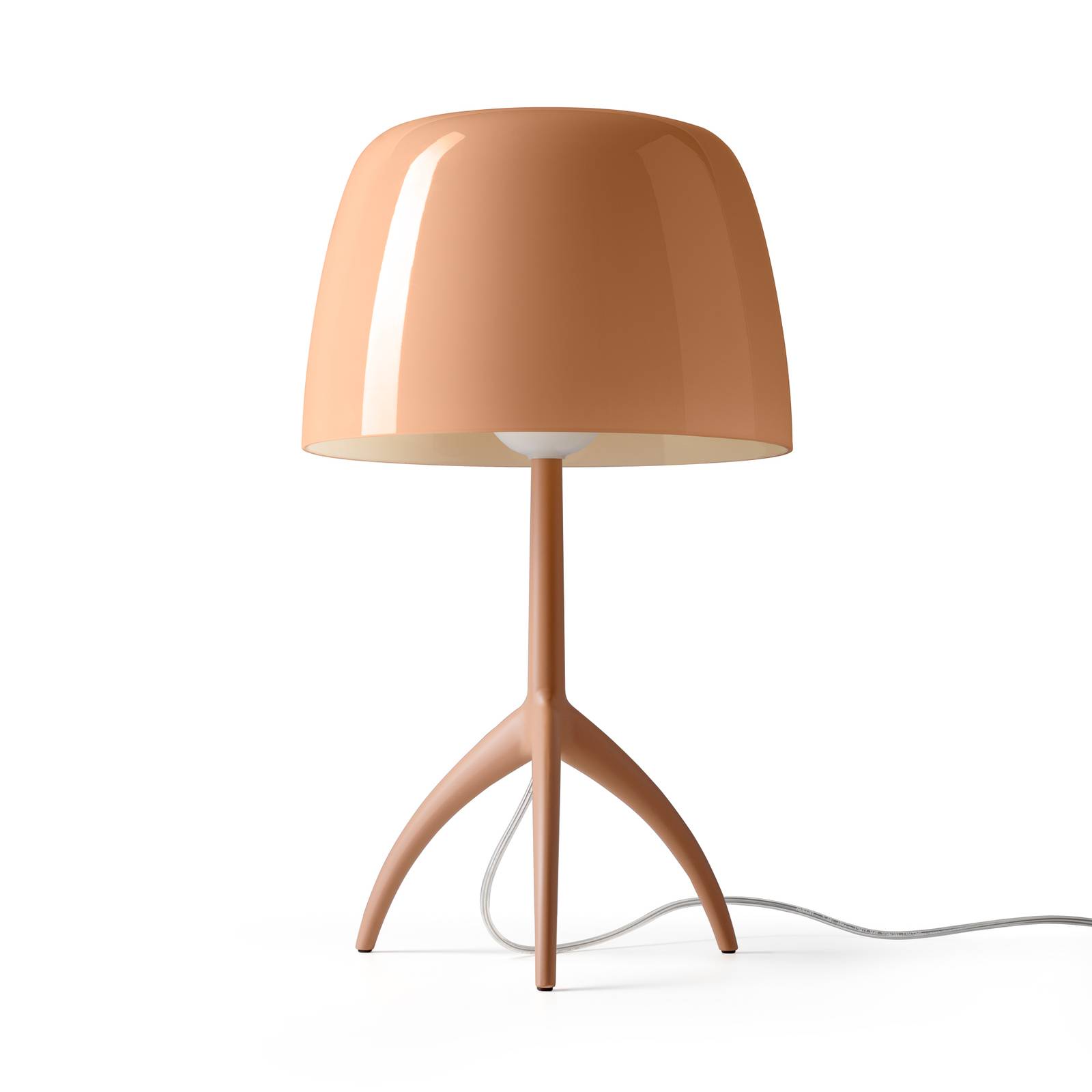 Foscarini Lumiere Nuances grande dimmable cipria, for Living / Dining Room, handblown glass, aluminium, E27, 12 W, H: 45 cm
