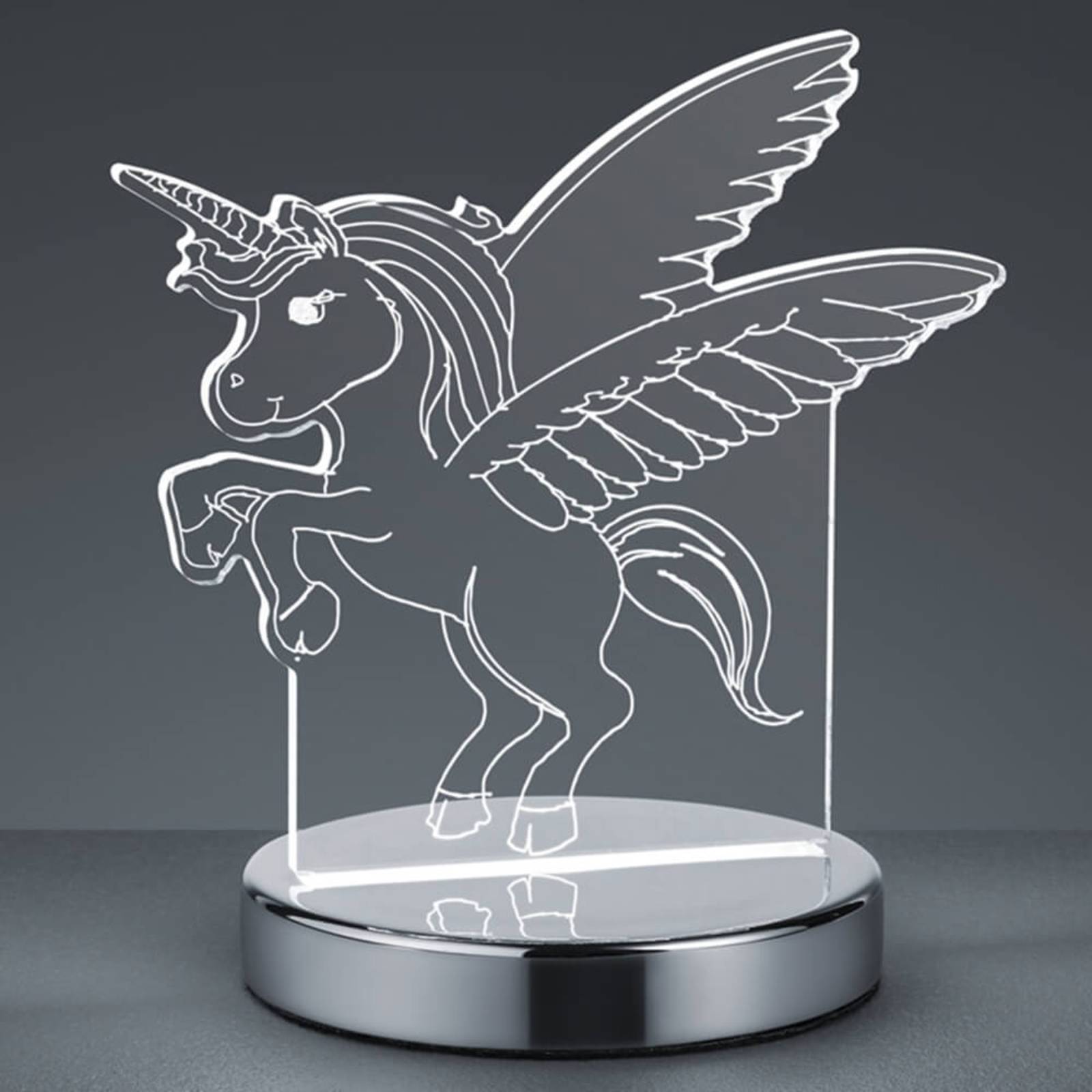 E-shop 3D hologram stolná lampa Karo motív jednorožca