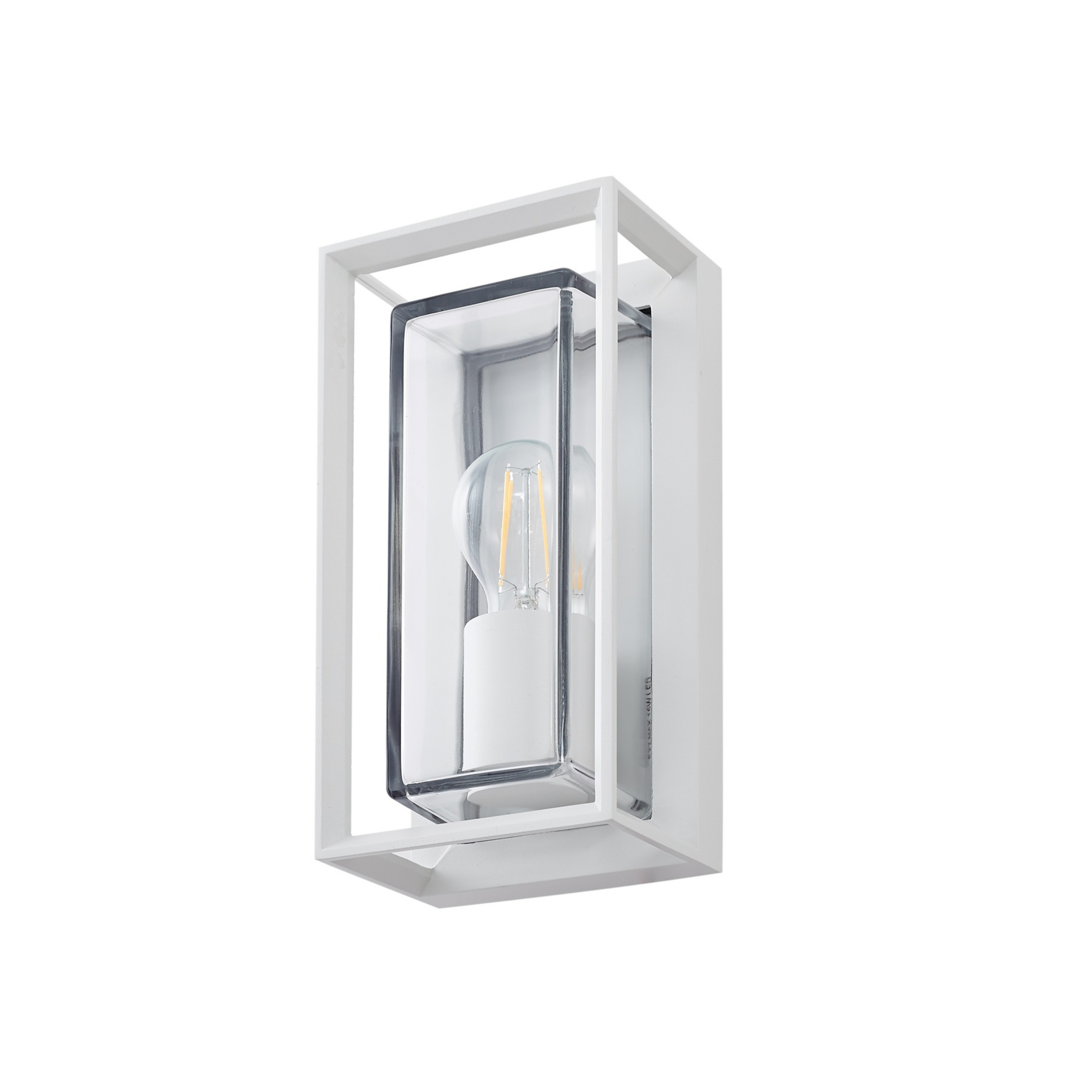 Ismera applique d'extérieur IP65 blanc verre E27 - Arcchio
