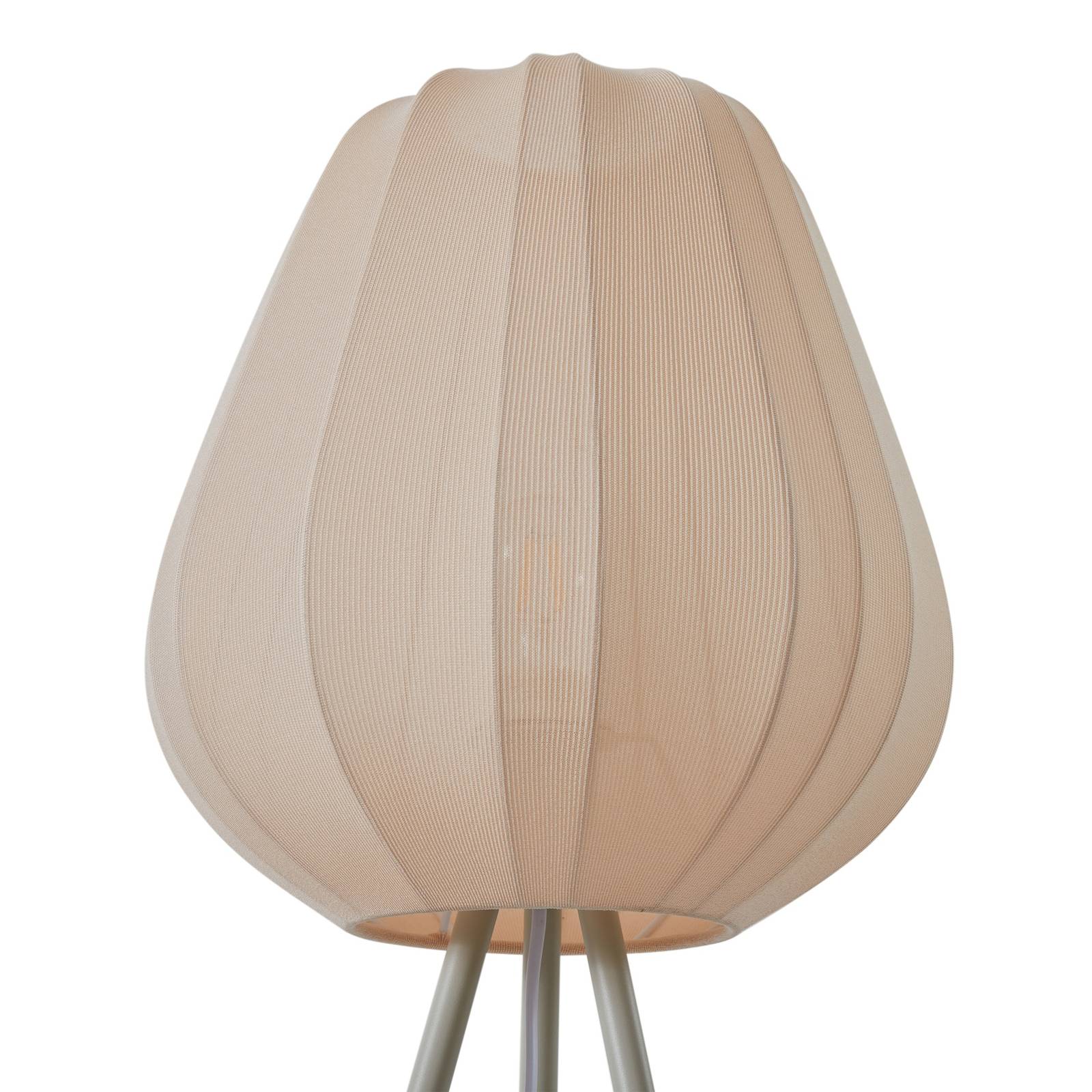 Lampa stojąca Lindby Helin, beżowy, tekstylny, trójnóg, 144 cm, E27