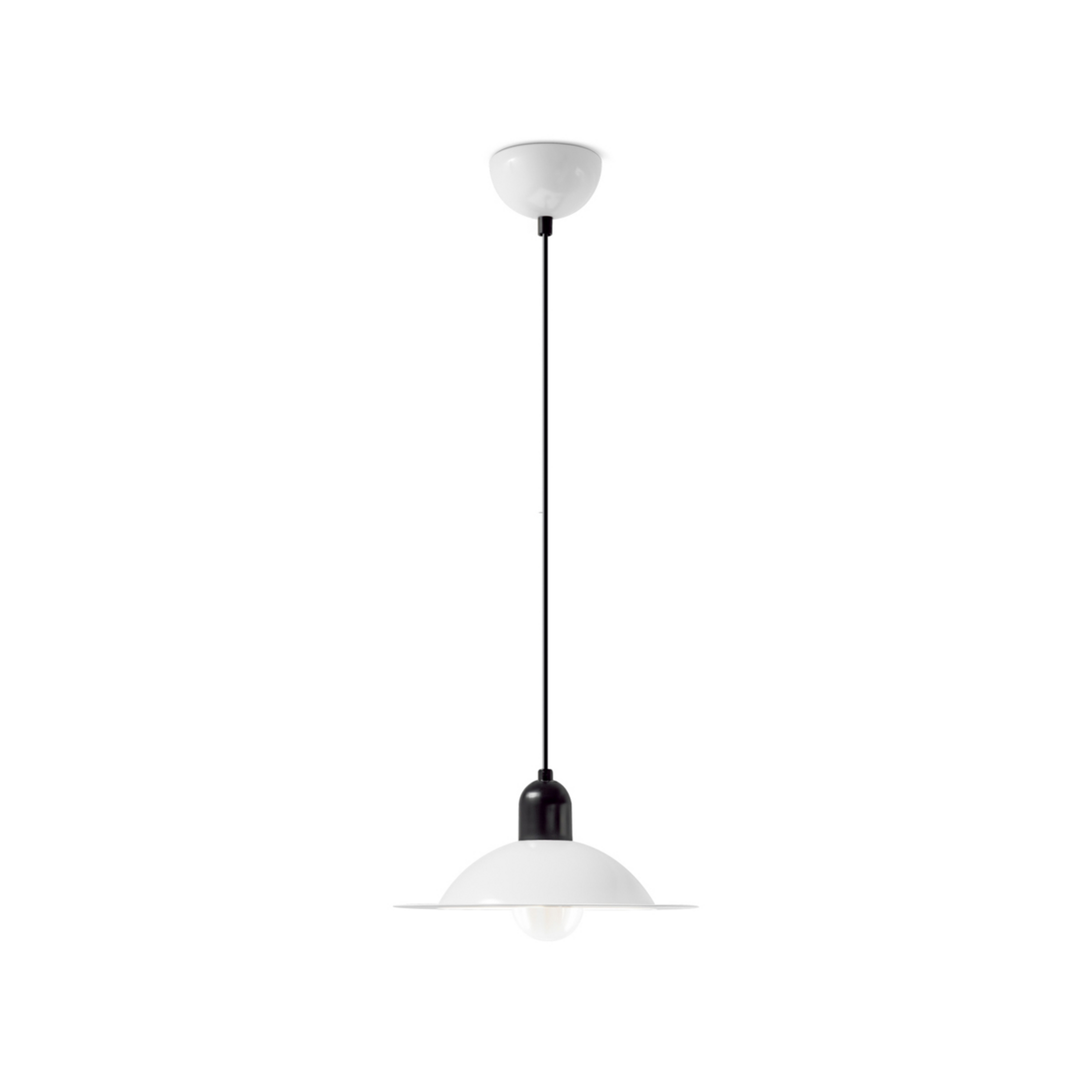 Stilnovo Lampiatta LED-hængelampe, Ø 28 cm, hvid